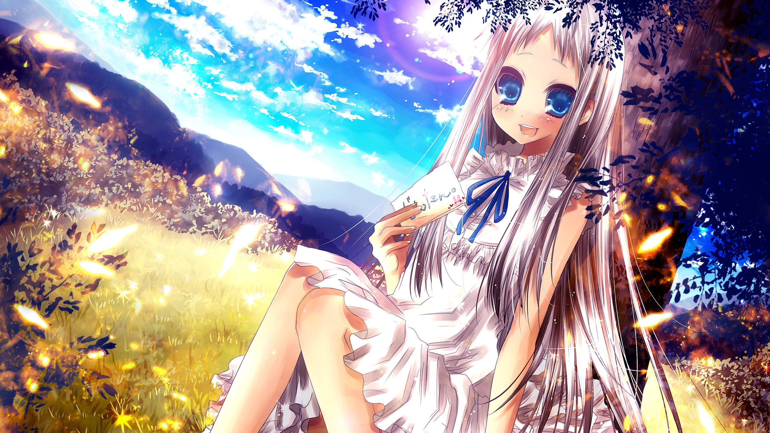 Menma from Anohana holding a letter HD Wallpaper