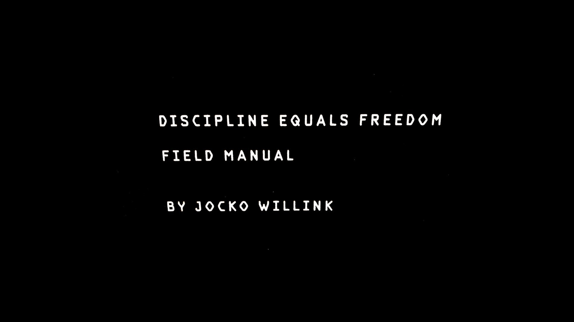 Discipline Equals Freedom Field Manual by Jocko Willink HD Wallpaper