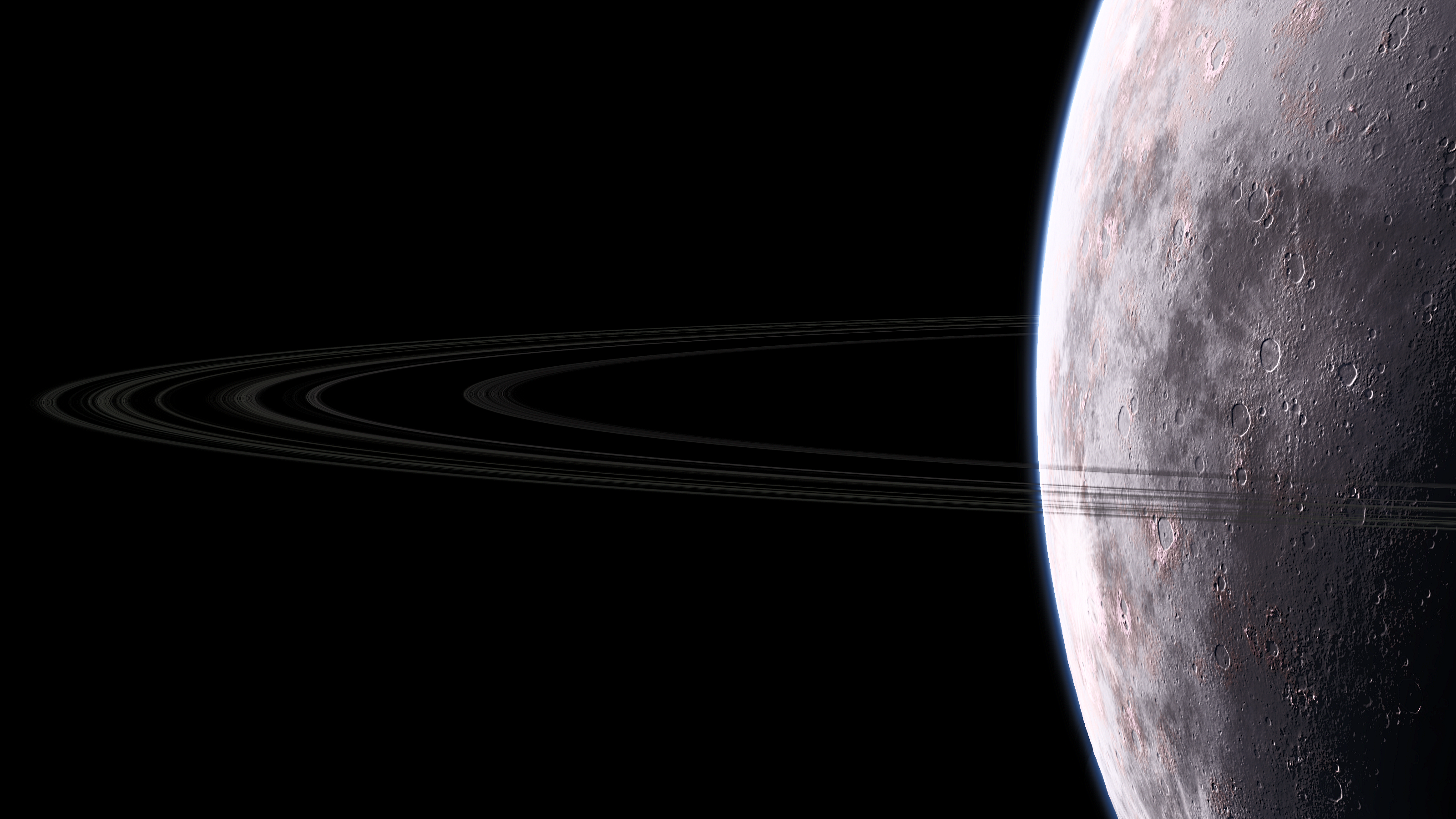 Selena Ring planetary ring system HD Wallpaper