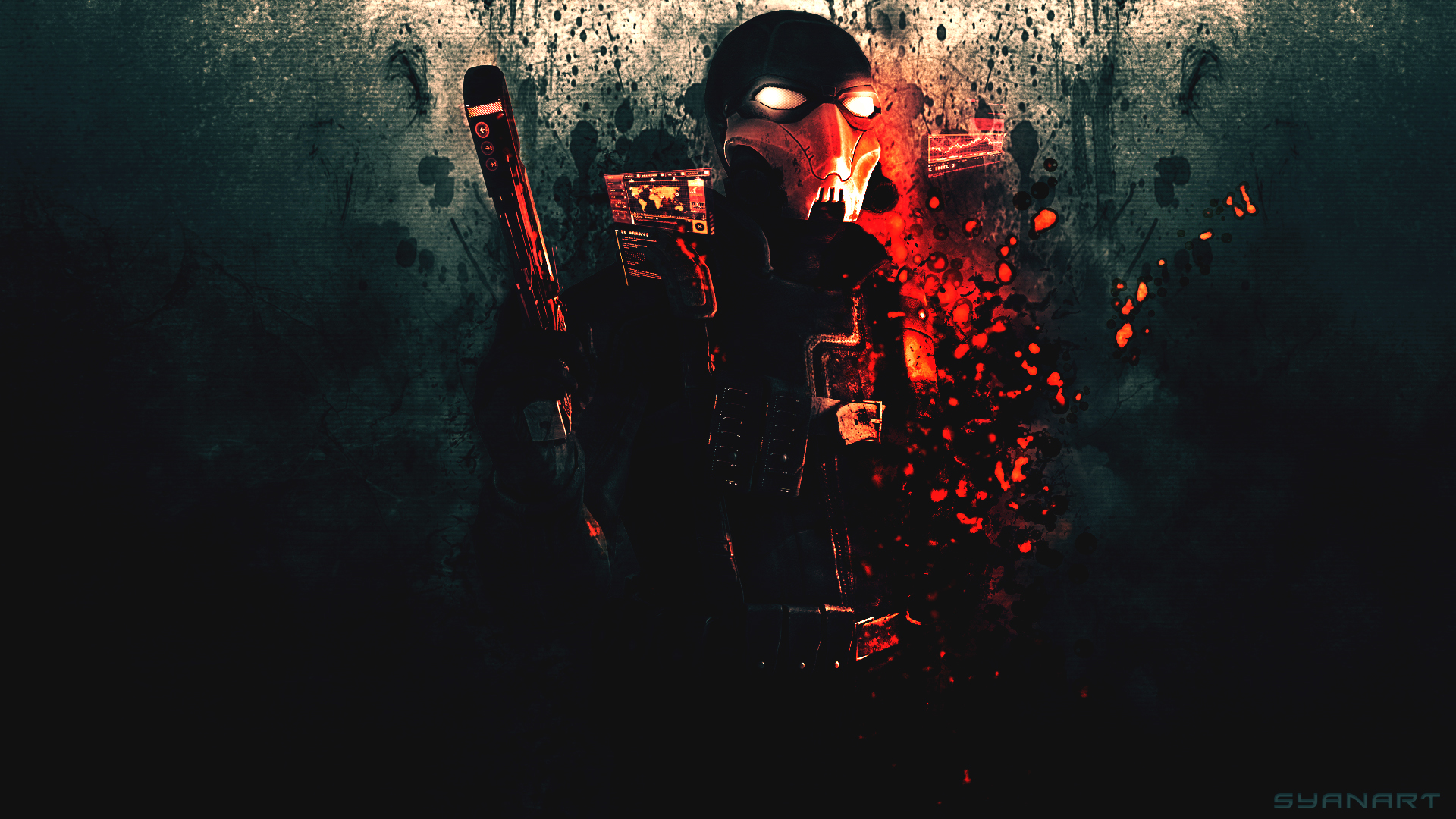 Wanted: Weapons Of Fate character with mask and gun HD Wallpaper