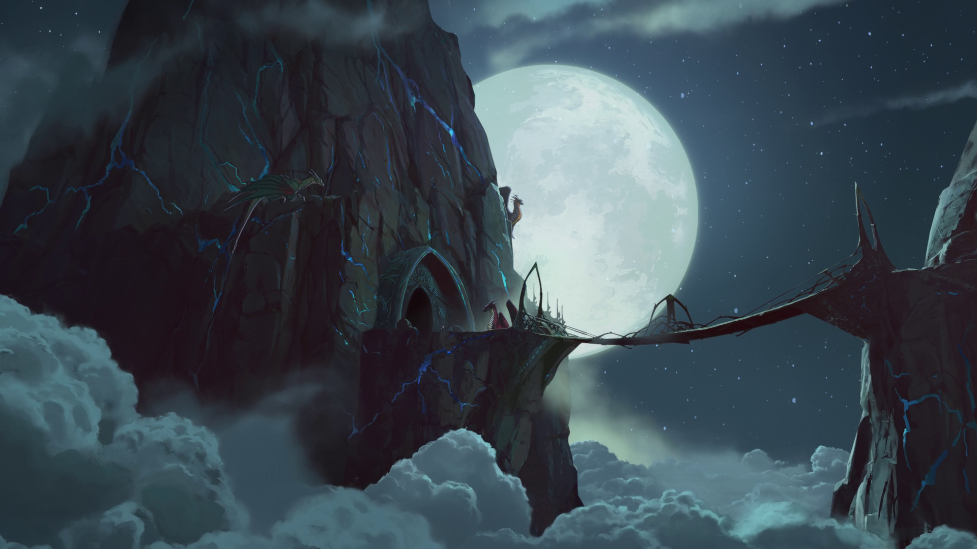 Rayla from The Dragon Prince on a mountain bridge HD Wallpaper