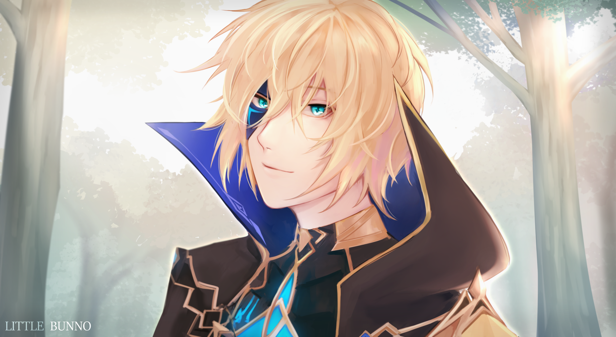 Dainsleif from Genshin Impact in a forest HD Wallpaper
