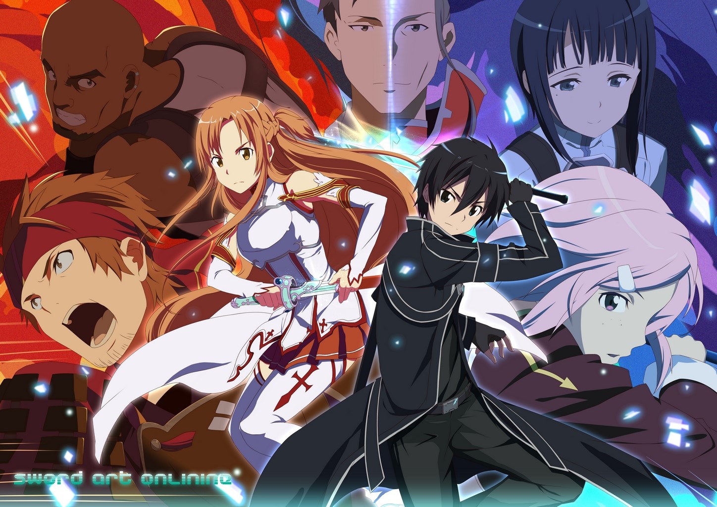 Kirito and Asuna from Sword Art Online HD Wallpaper