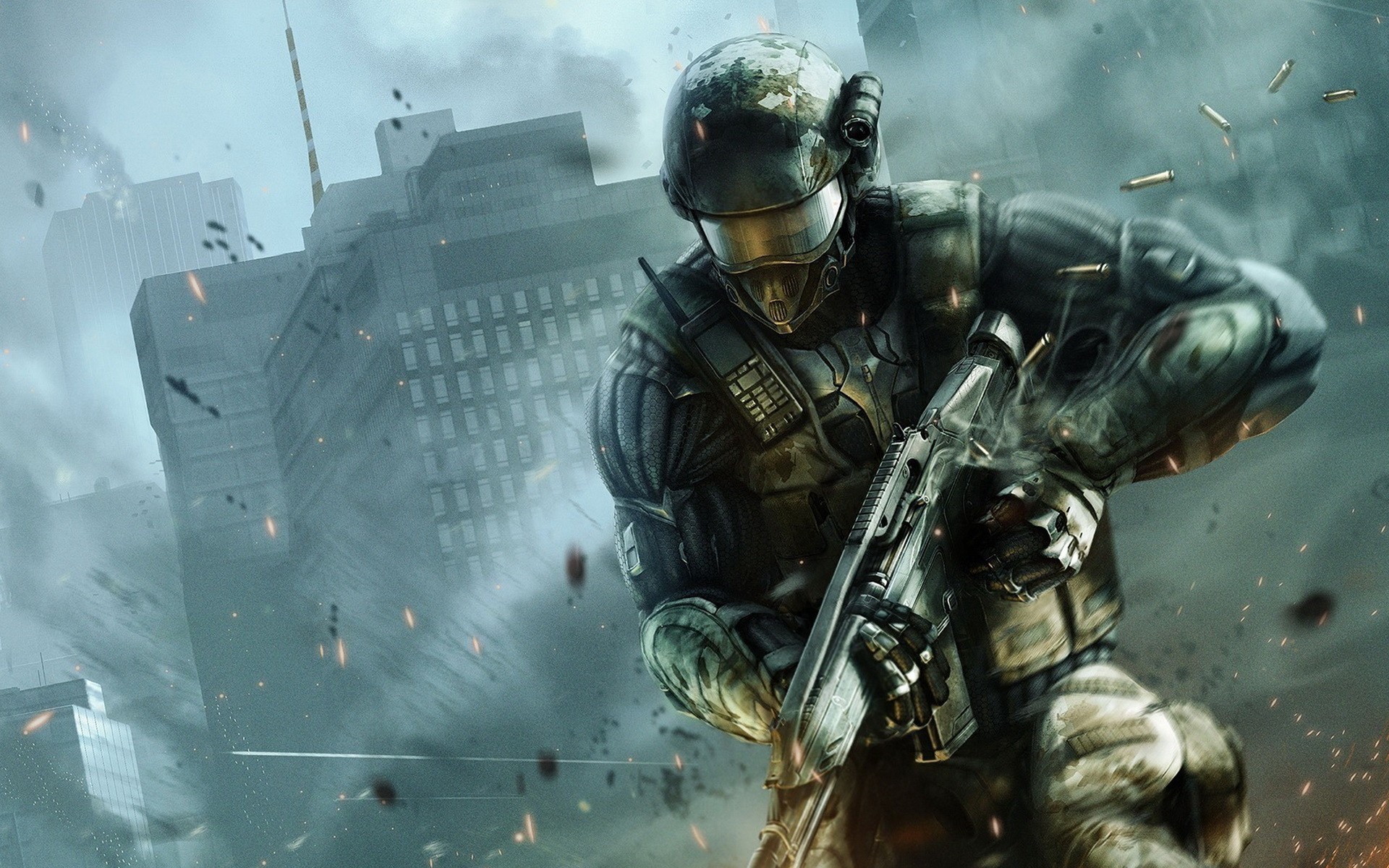 Soldier in Crysis 2 video game art HD Wallpaper
