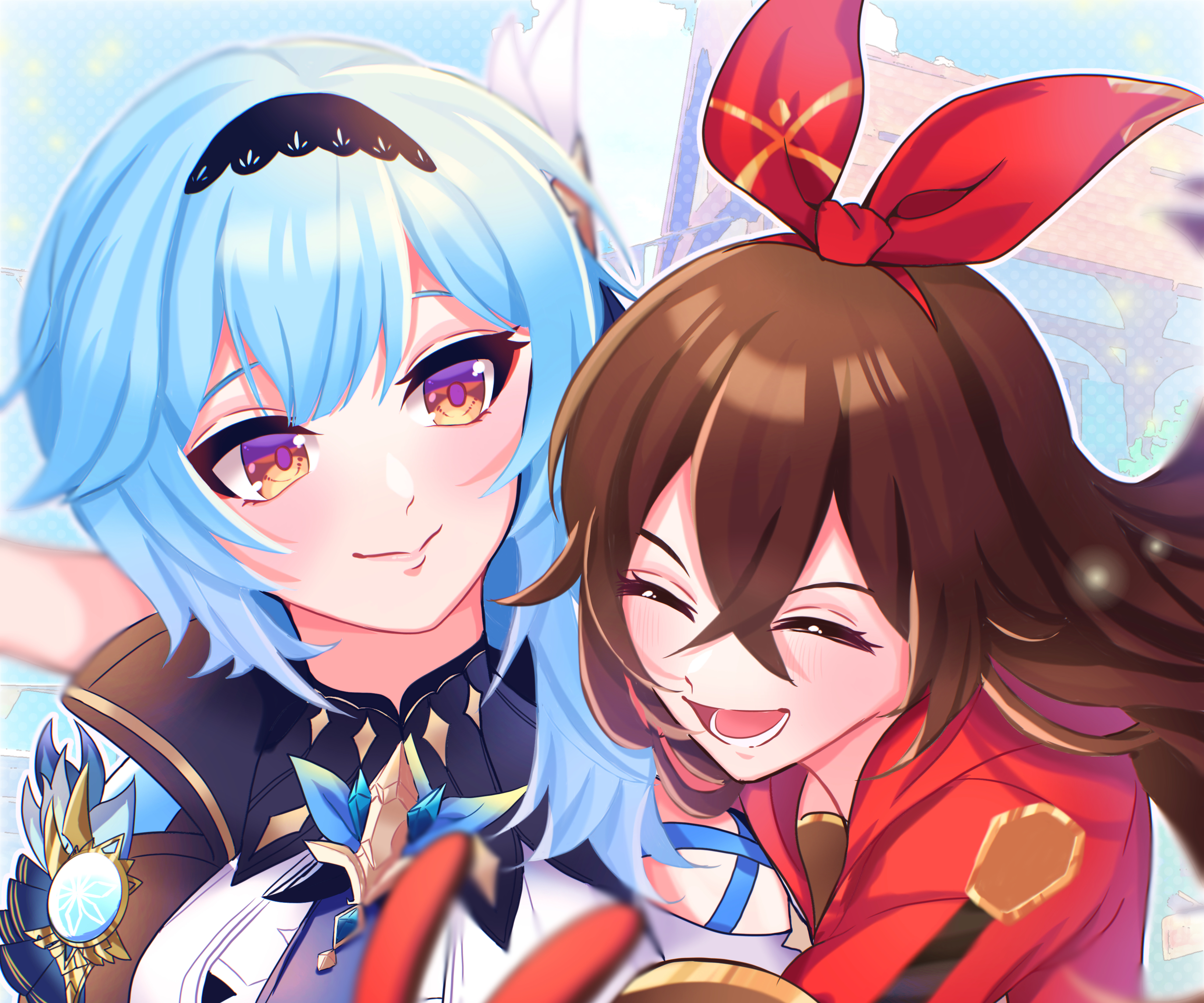 Eula and Amber from Genshin Impact HD Wallpaper