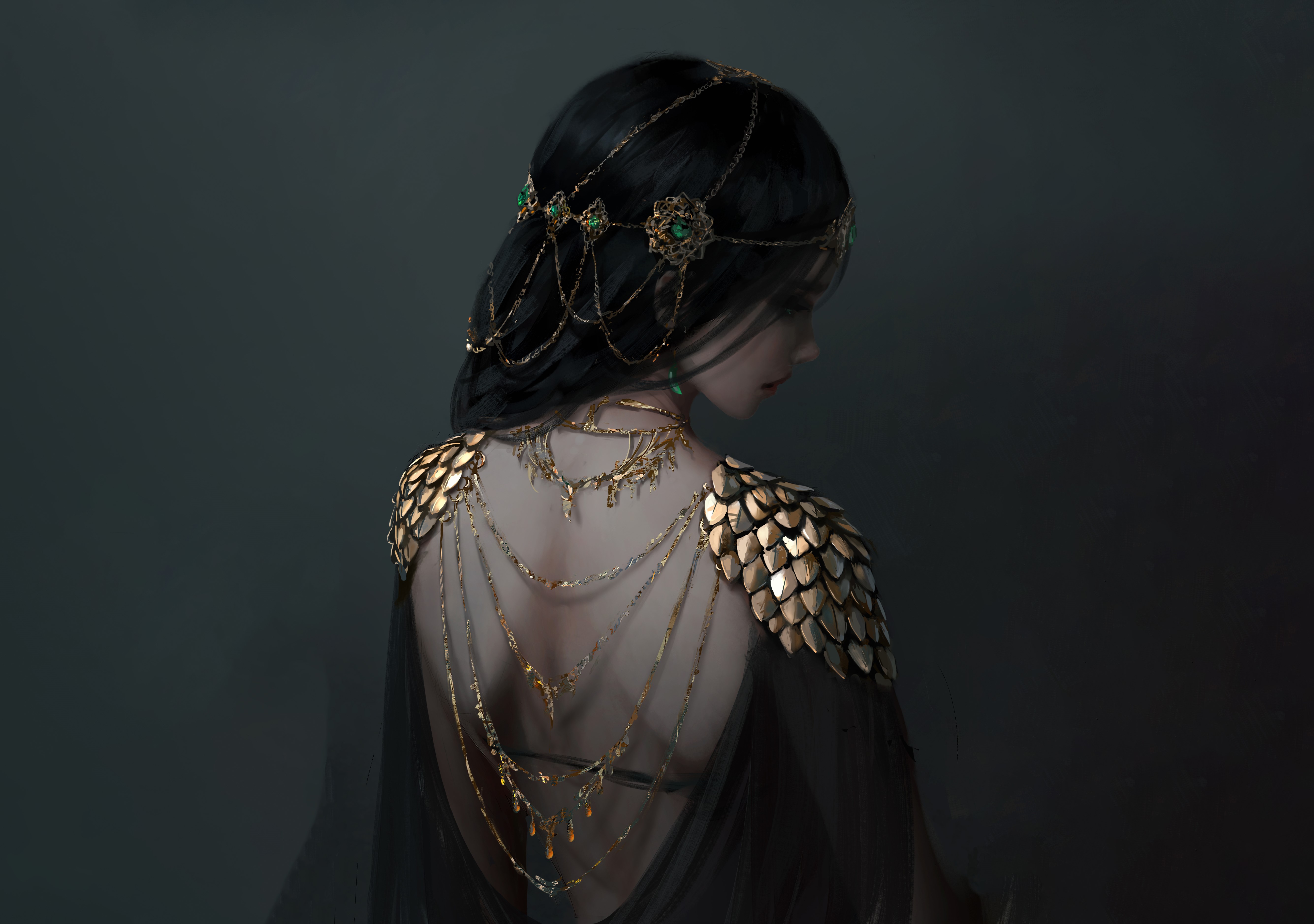 4K WLOP fantasy art of a woman HD Wallpaper