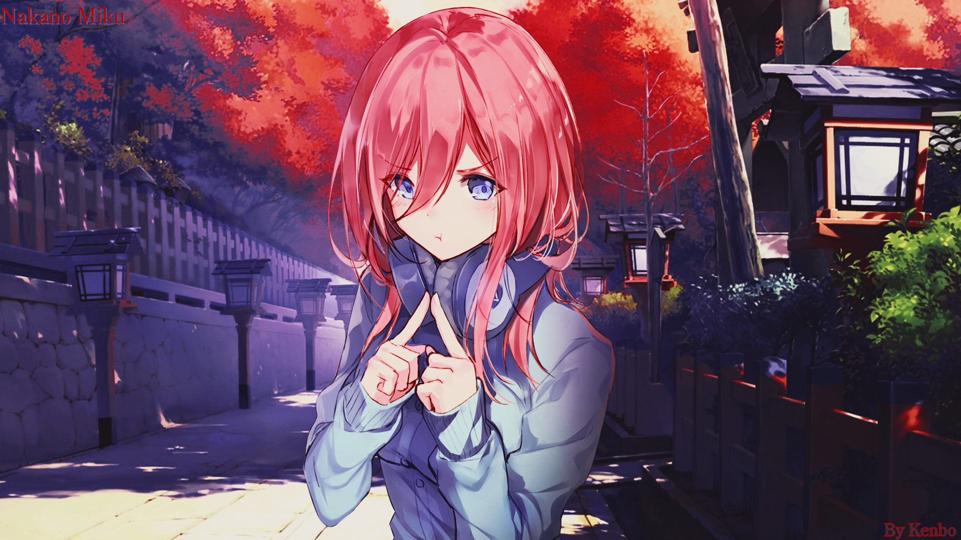 Nakano Miku from 5-toubun no Hanayome HD Wallpaper