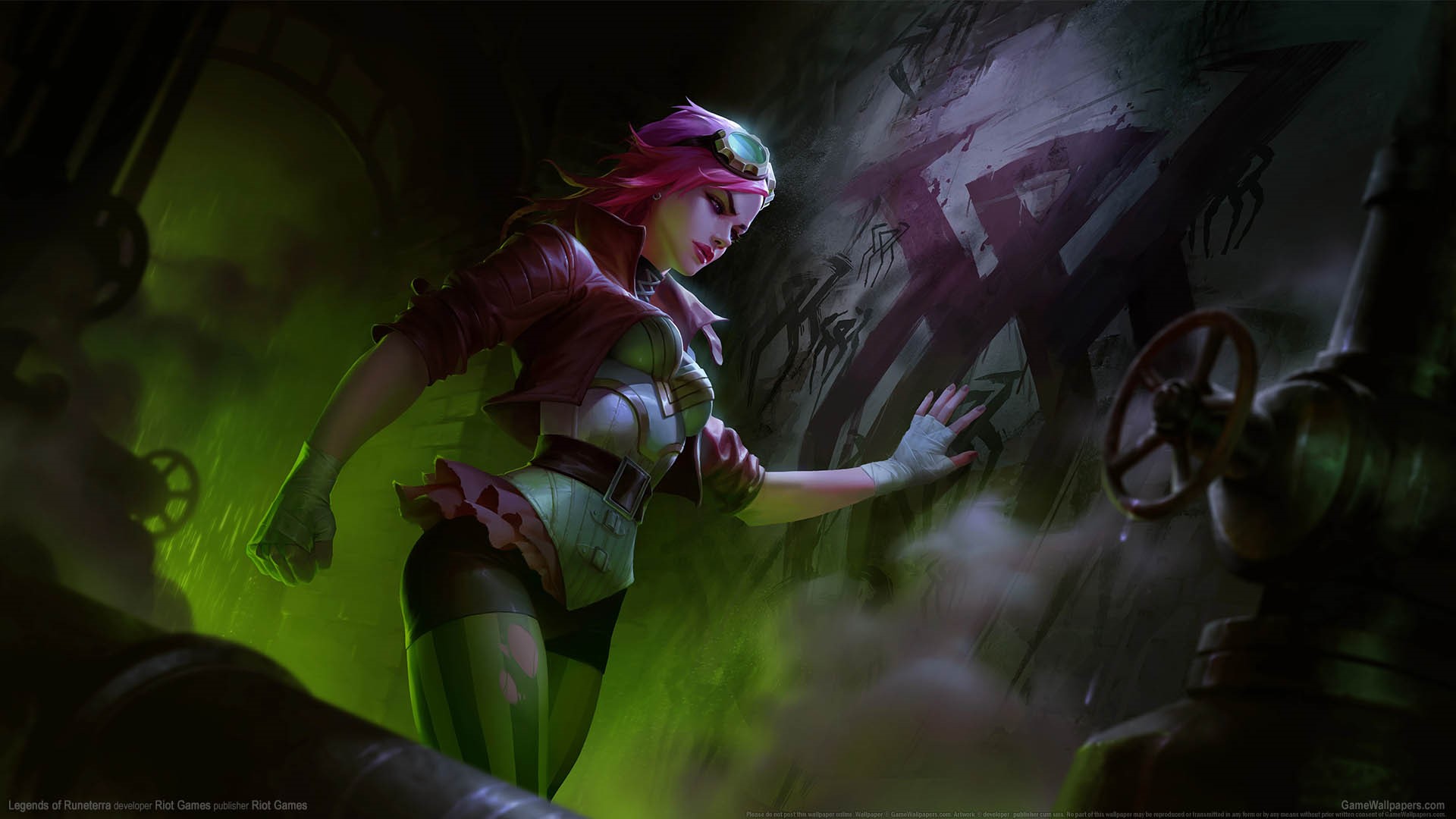 Vi from League of Legends in Legends of Runeterra HD Wallpaper