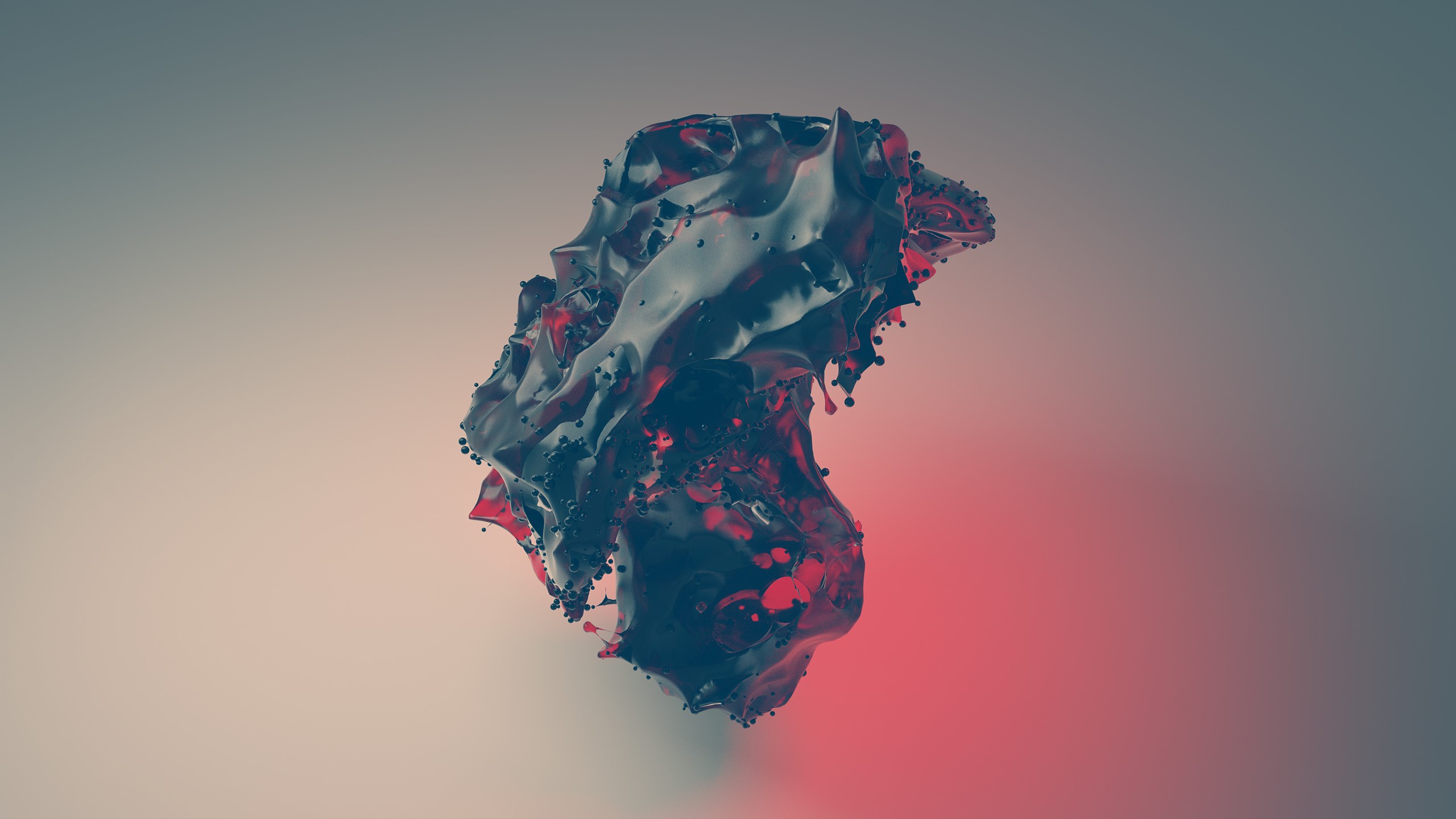 Abstract 3D splash with red and blue colors HD Wallpaper