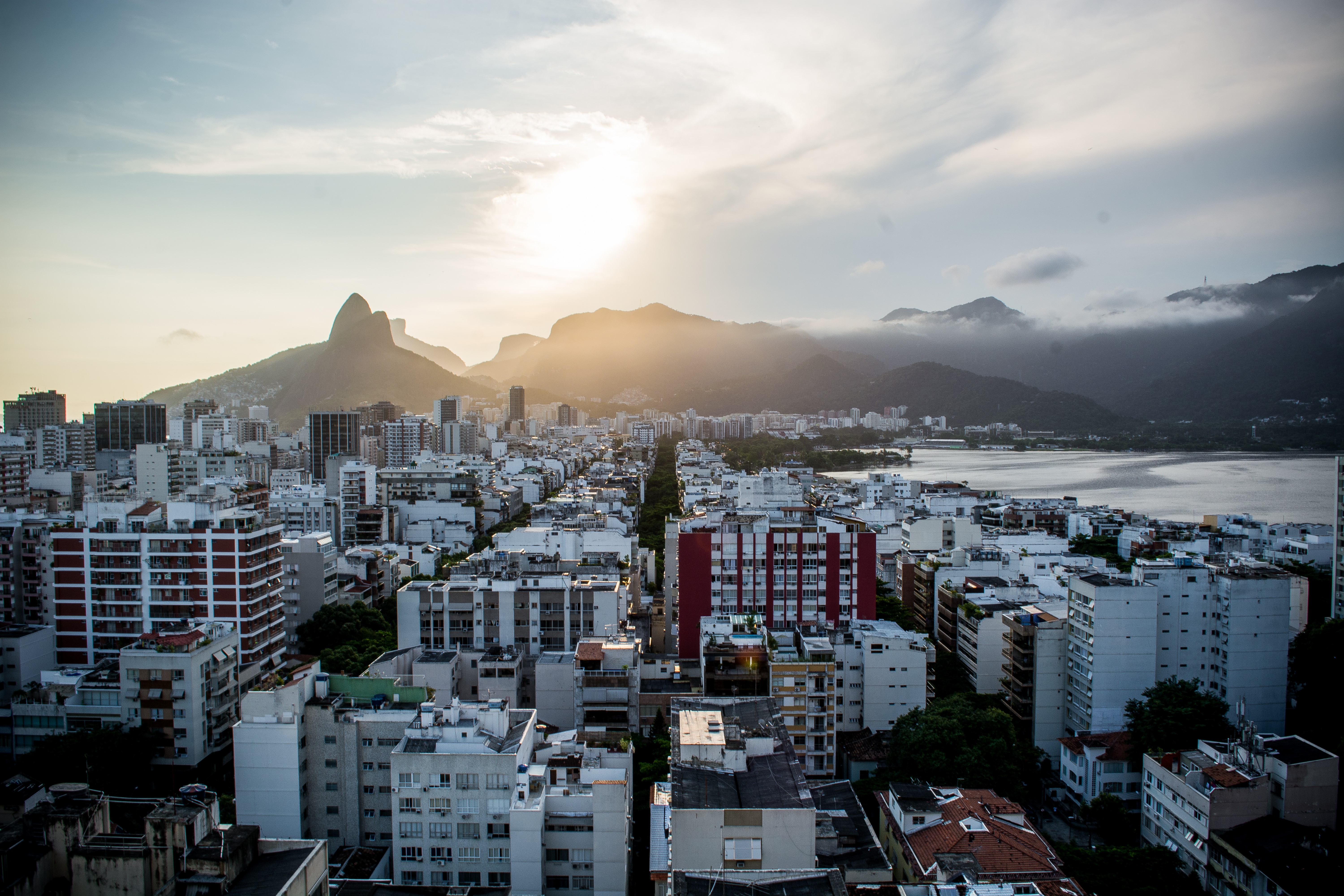 4K Cityscape of Rio de Janeiro at Sunset HD Wallpaper