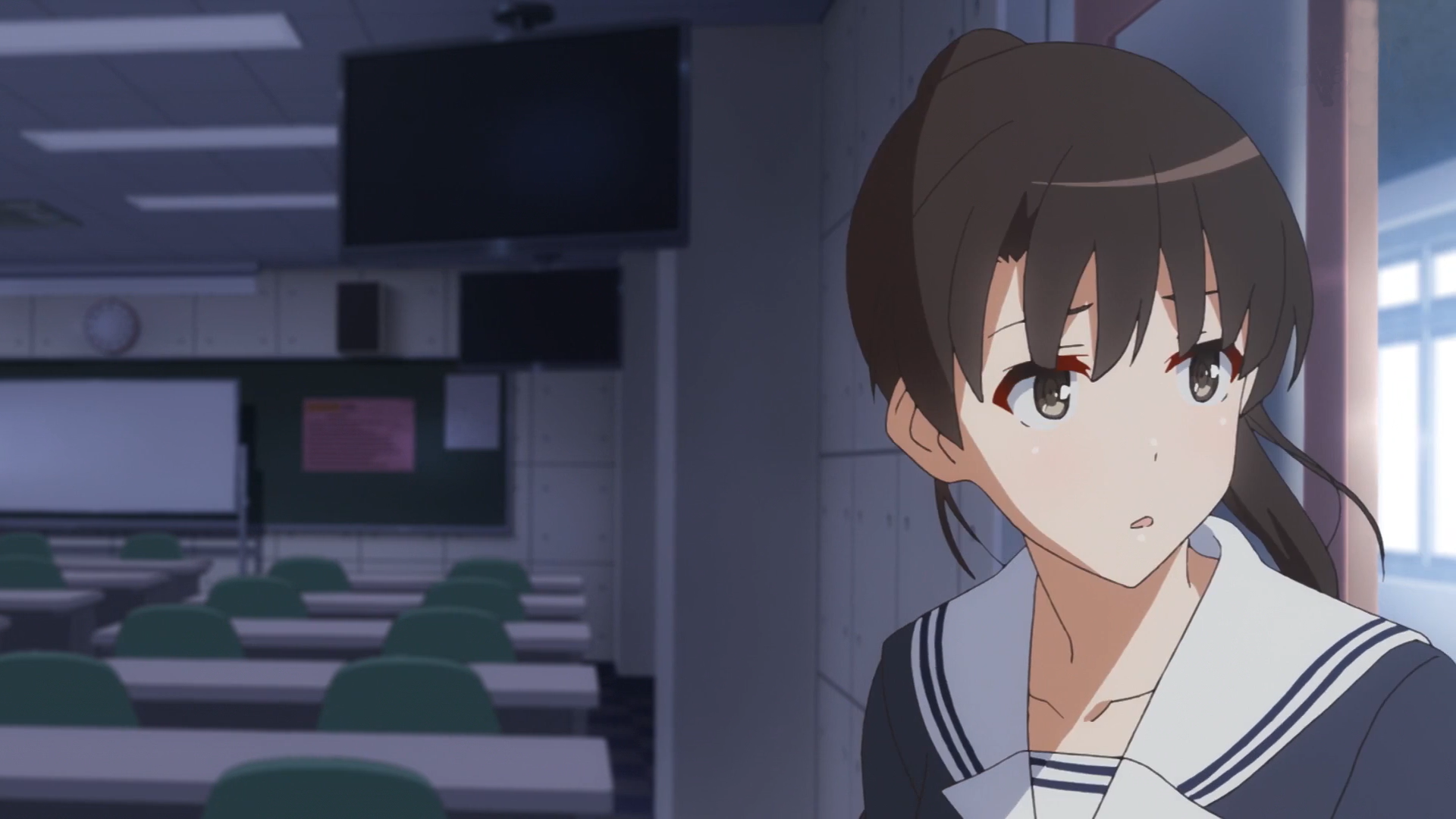 Megumi Katou from Saenai Heroine no Sodatekata in classroom HD Wallpaper