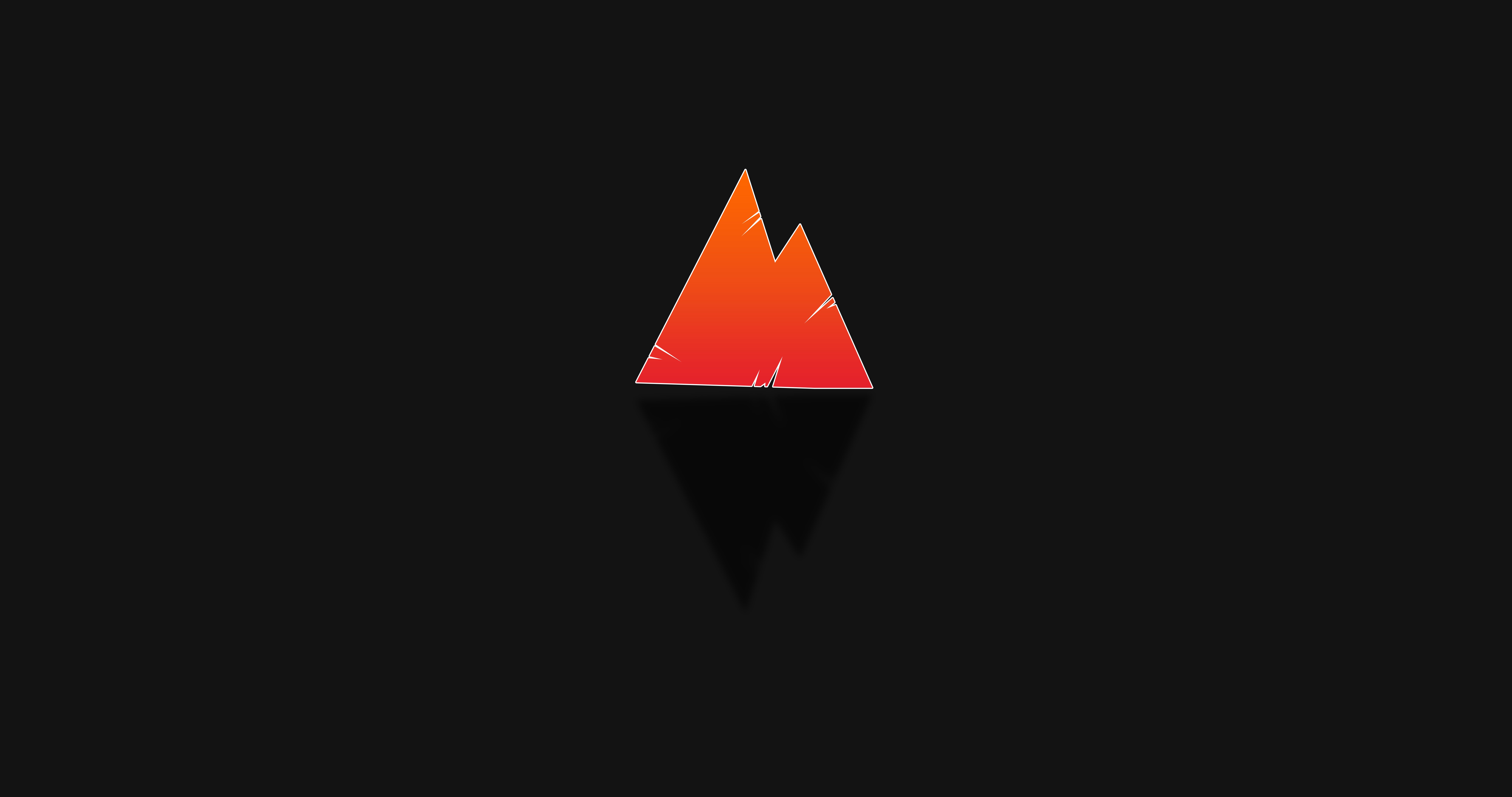 Minimalist geometric mountain logo with gradient HD Wallpaper