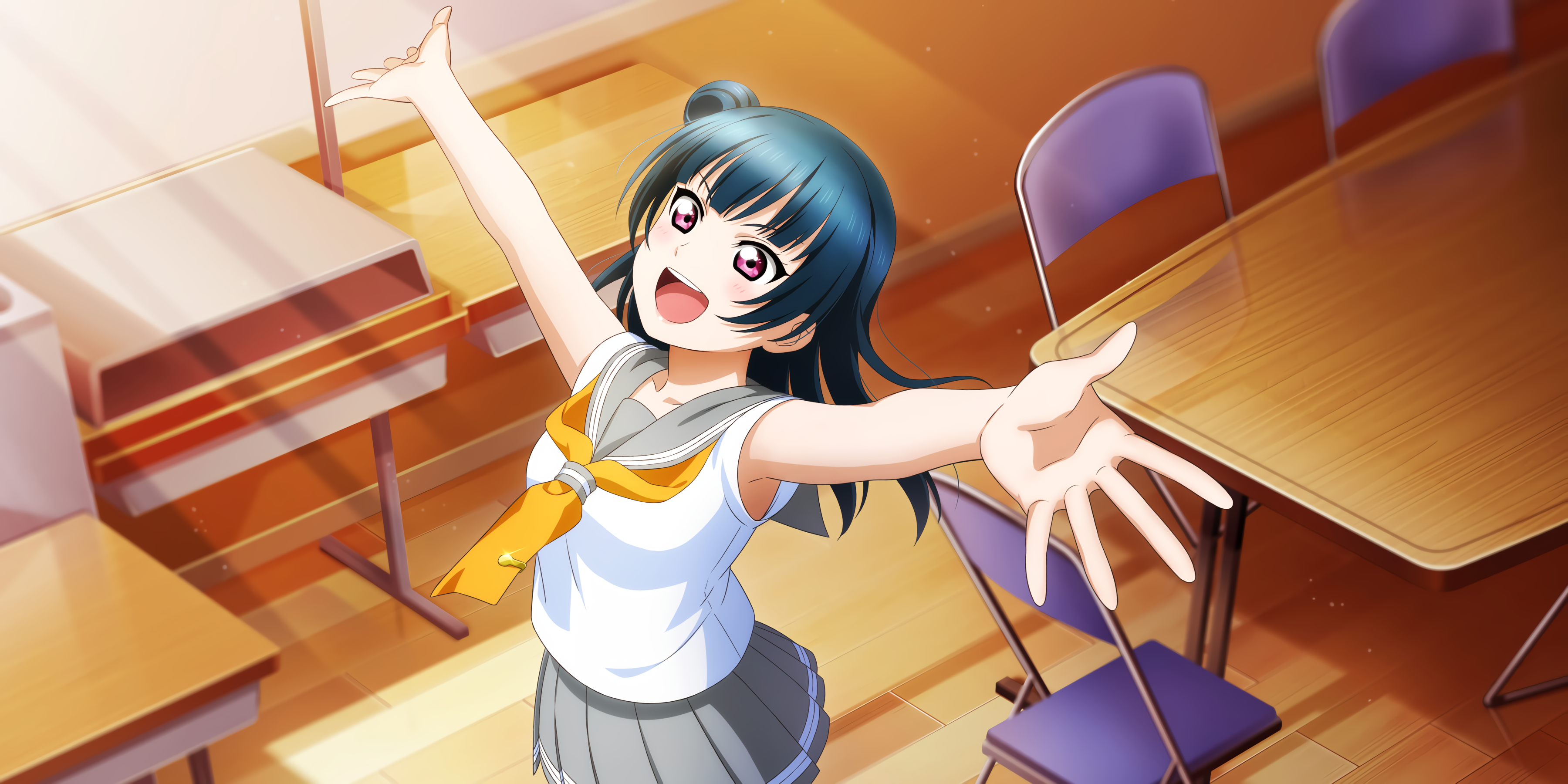 Tsushima Yoshiko from Love Live! Sunshine!! HD Wallpaper
