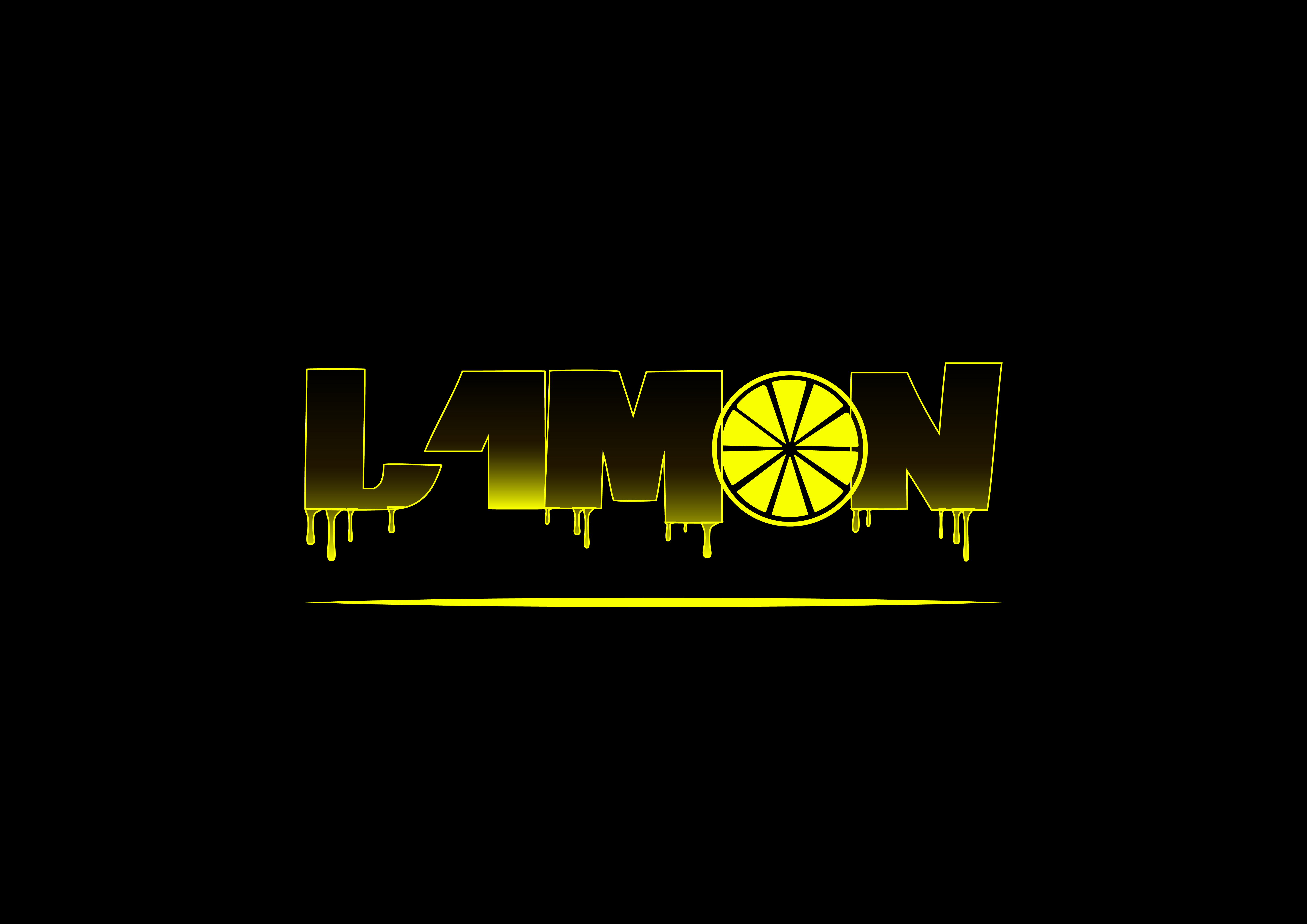 Lemon Logo with Drips HD Wallpaper