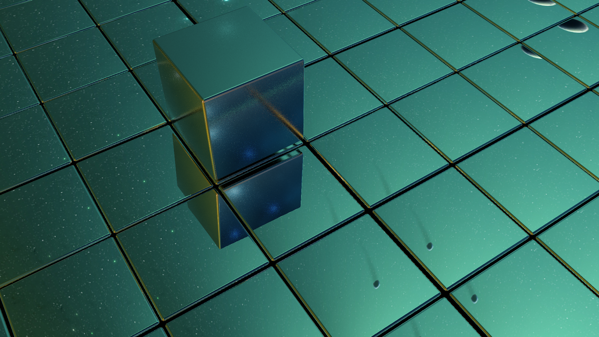 Artistic Cube Reflection CGI Digital Art HD Wallpaper
