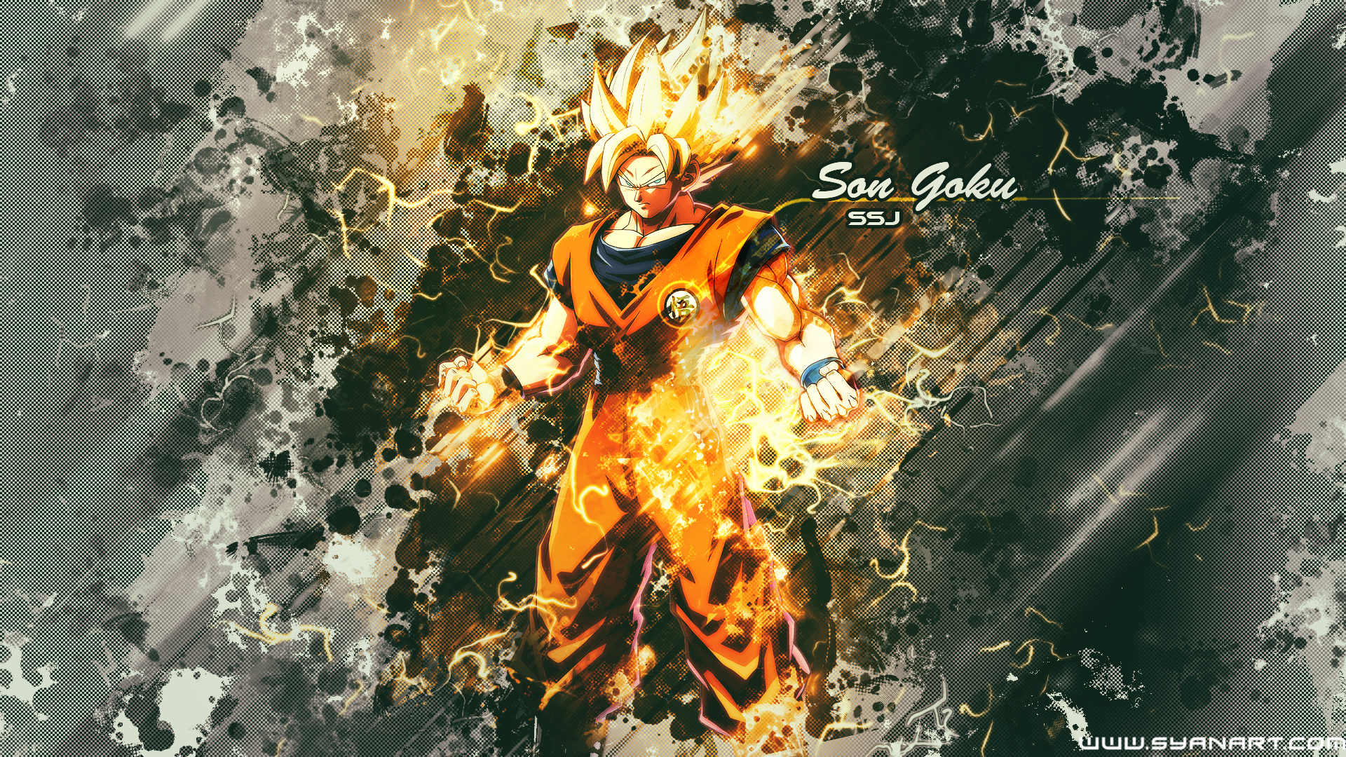 Son Goku Super Saiyan Energy Burst HD Wallpaper