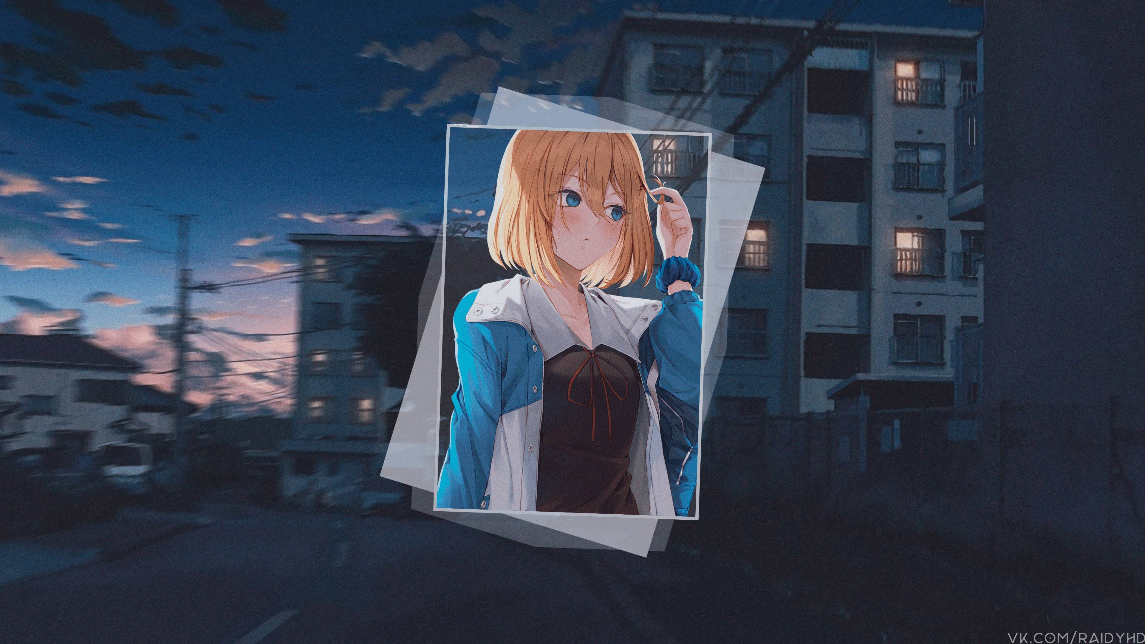 4K Hayasaka Ai anime girl picture-in-picture HD Wallpaper