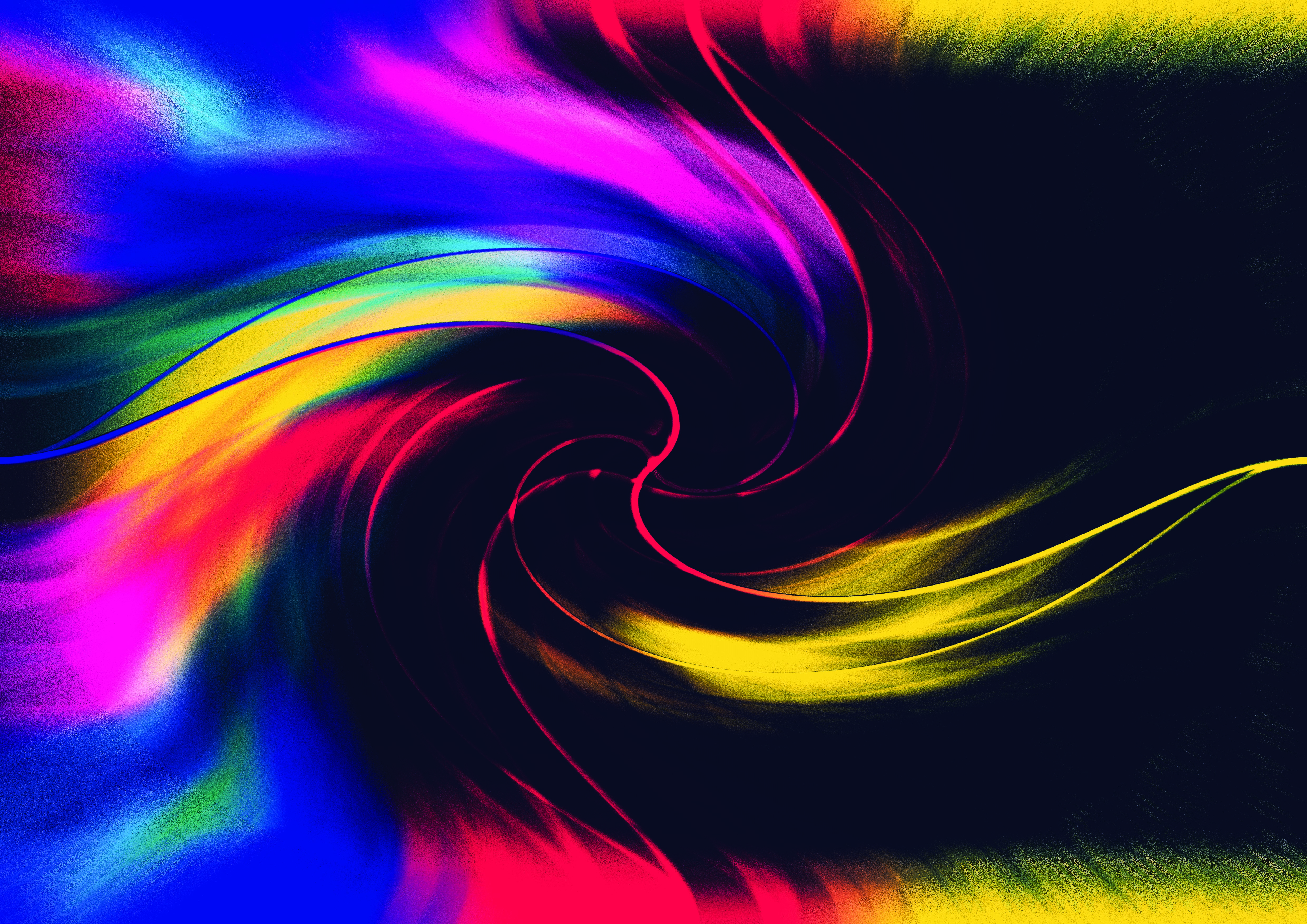 Abstract Swirl of Vibrant Colors 4K HD Wallpaper