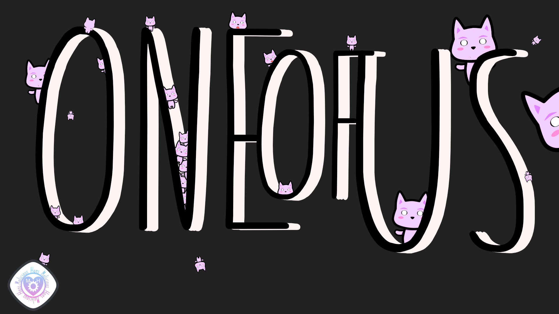 Cute cats on the word ONEUS HD Wallpaper