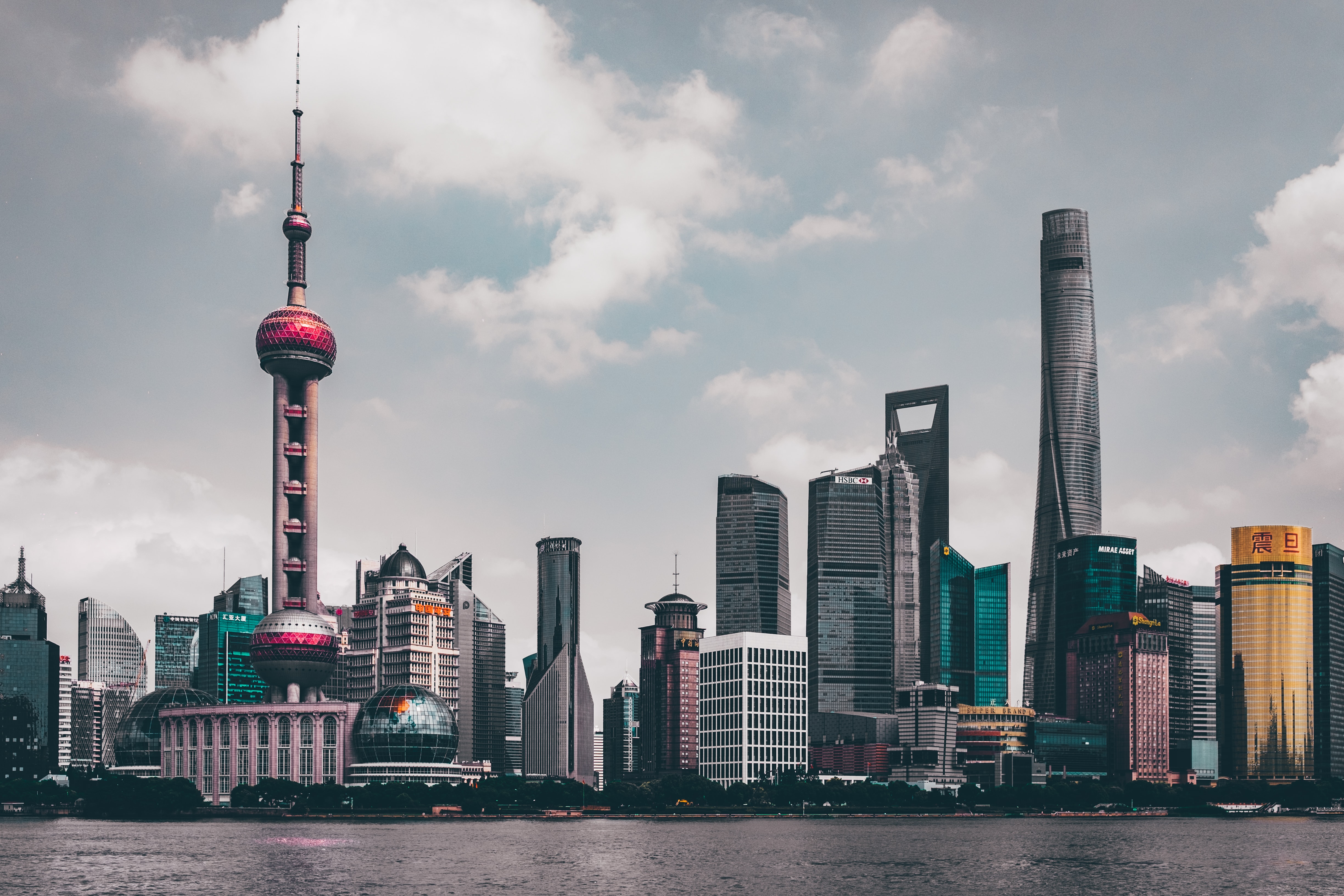 Shanghai Skyline with Oriental Pearl Tower HD Wallpaper