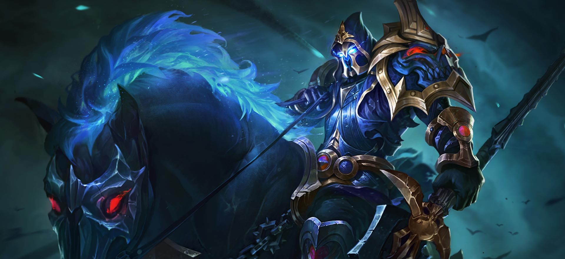 Undead Knight on a spectral horse HD Wallpaper