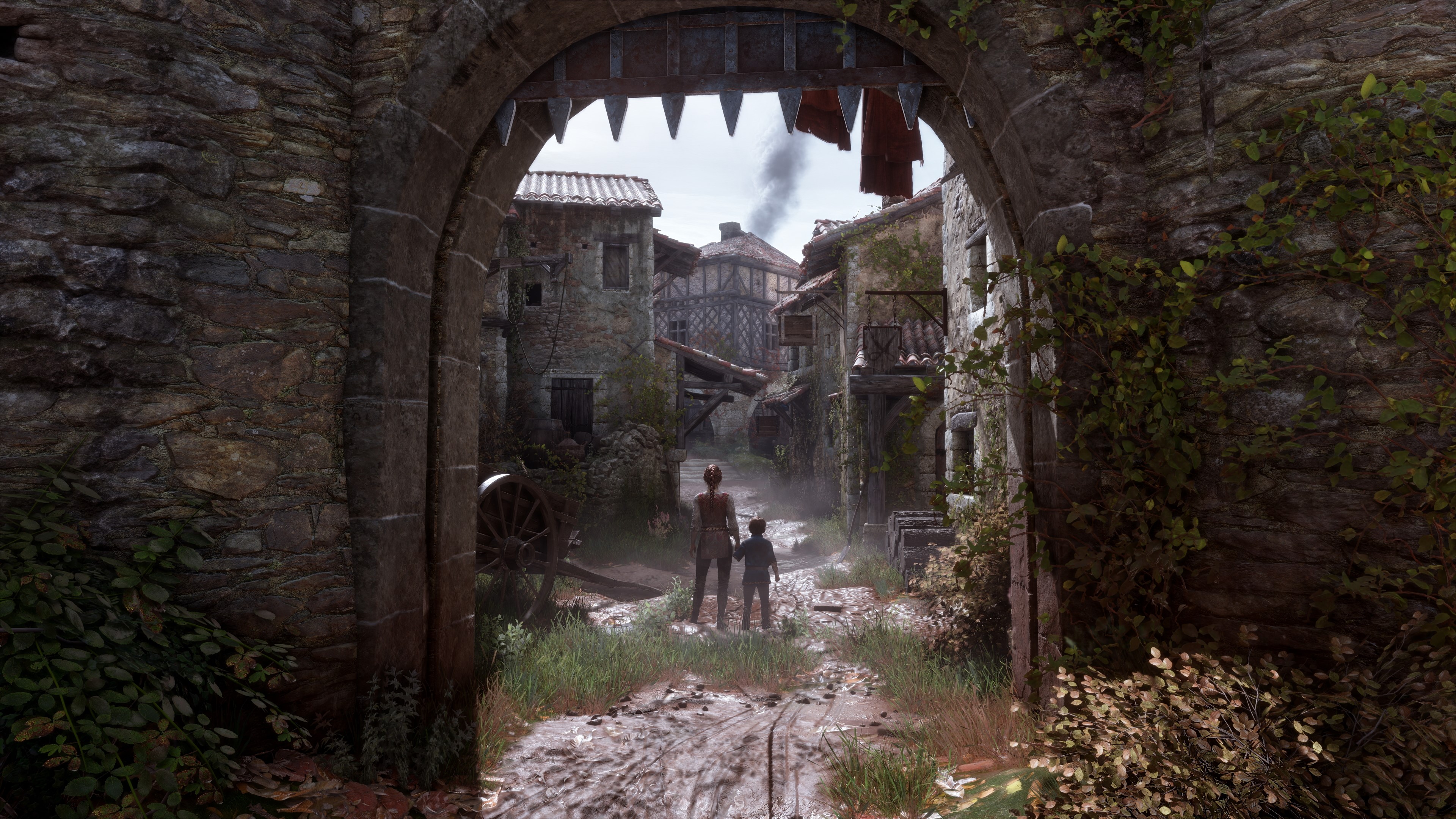 Amicia and child in A Plague Tale Innocence HD Wallpaper