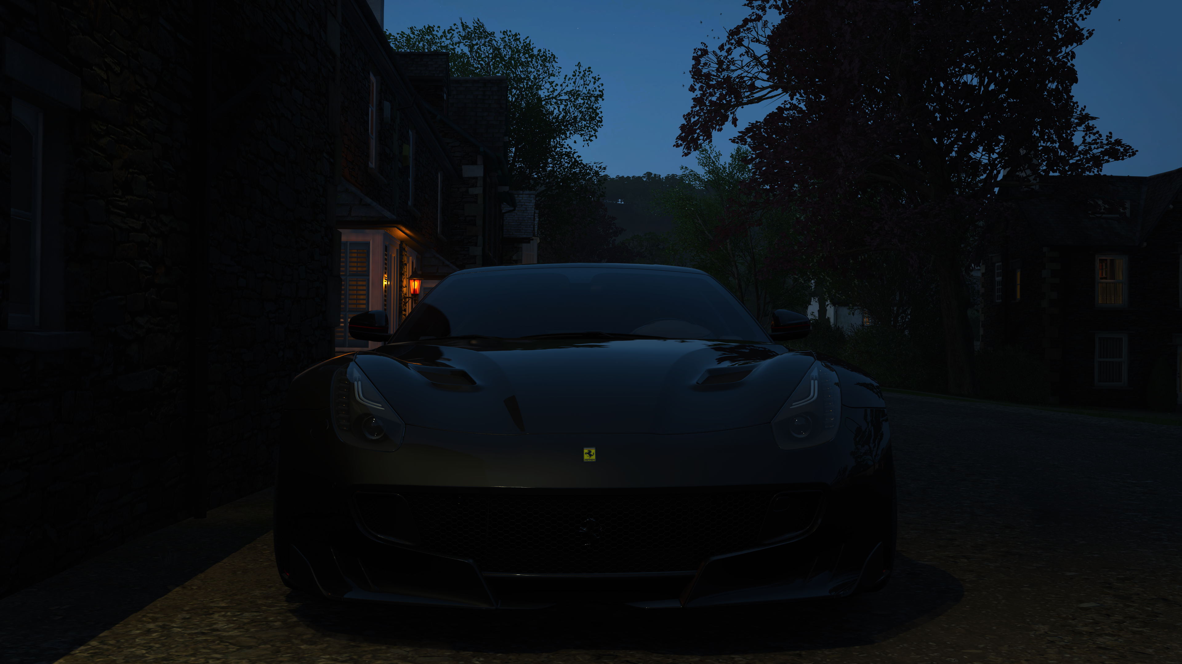 4K Ferrari in Forza Horizon 4 at Night HD Wallpaper