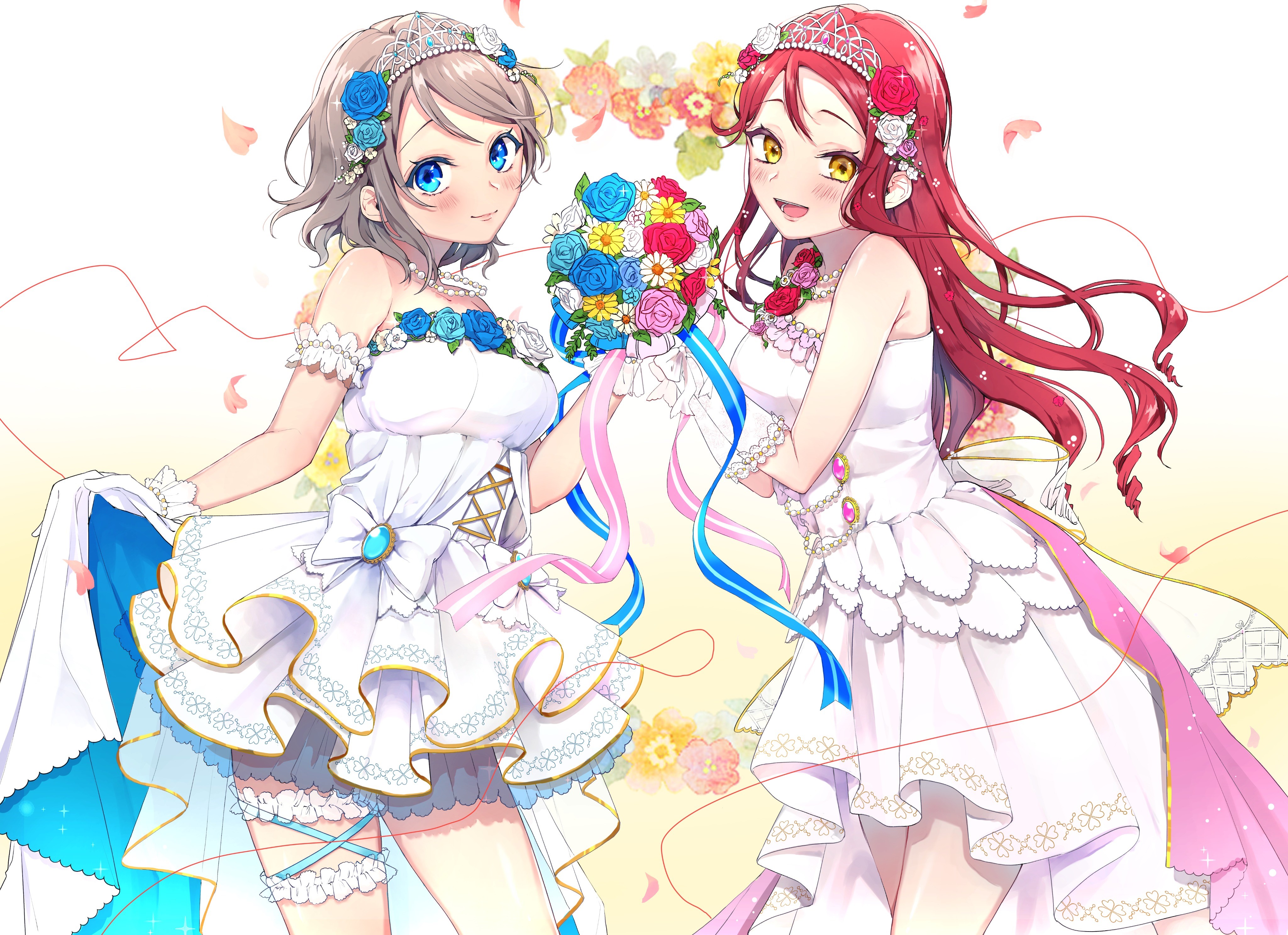 Watanabe You and Sakurauchi Riko from Love Live! Sunshine!! HD Wallpaper