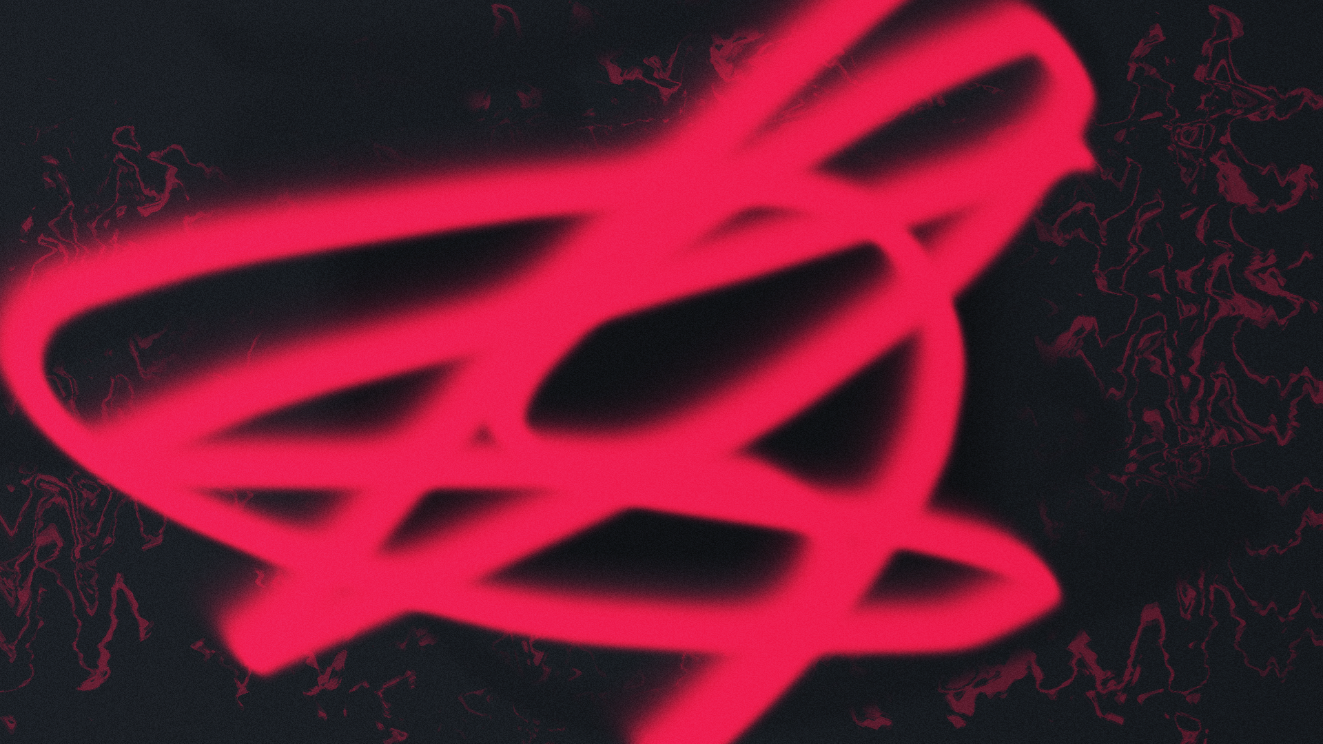 Abstract red graffiti lines on dark textured background HD Wallpaper