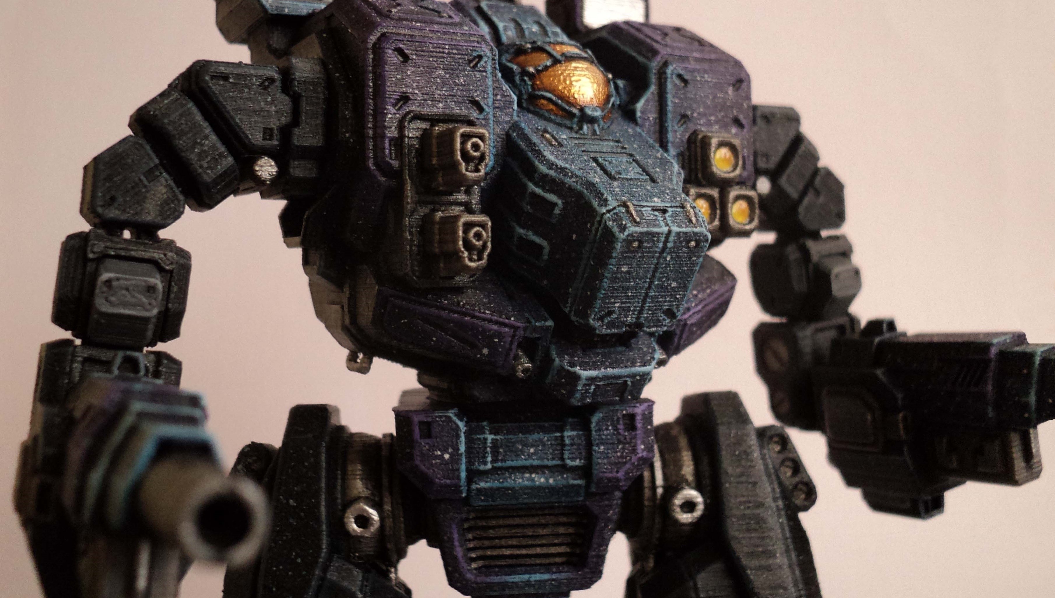 3D Printed Battletech Miniature Mech HD Wallpaper
