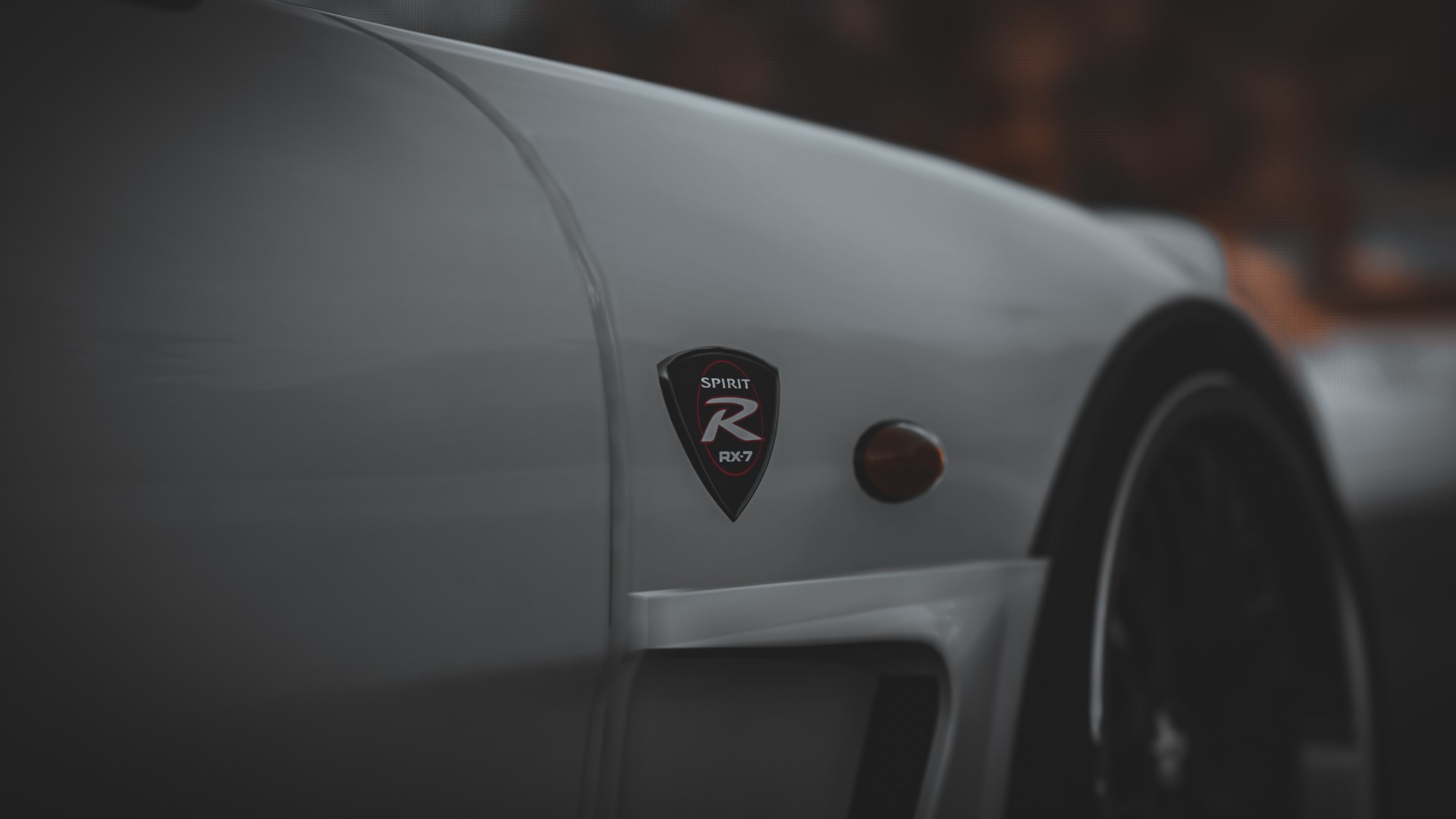 Mazda RX-7 Spirit R badge closeup HD Wallpaper