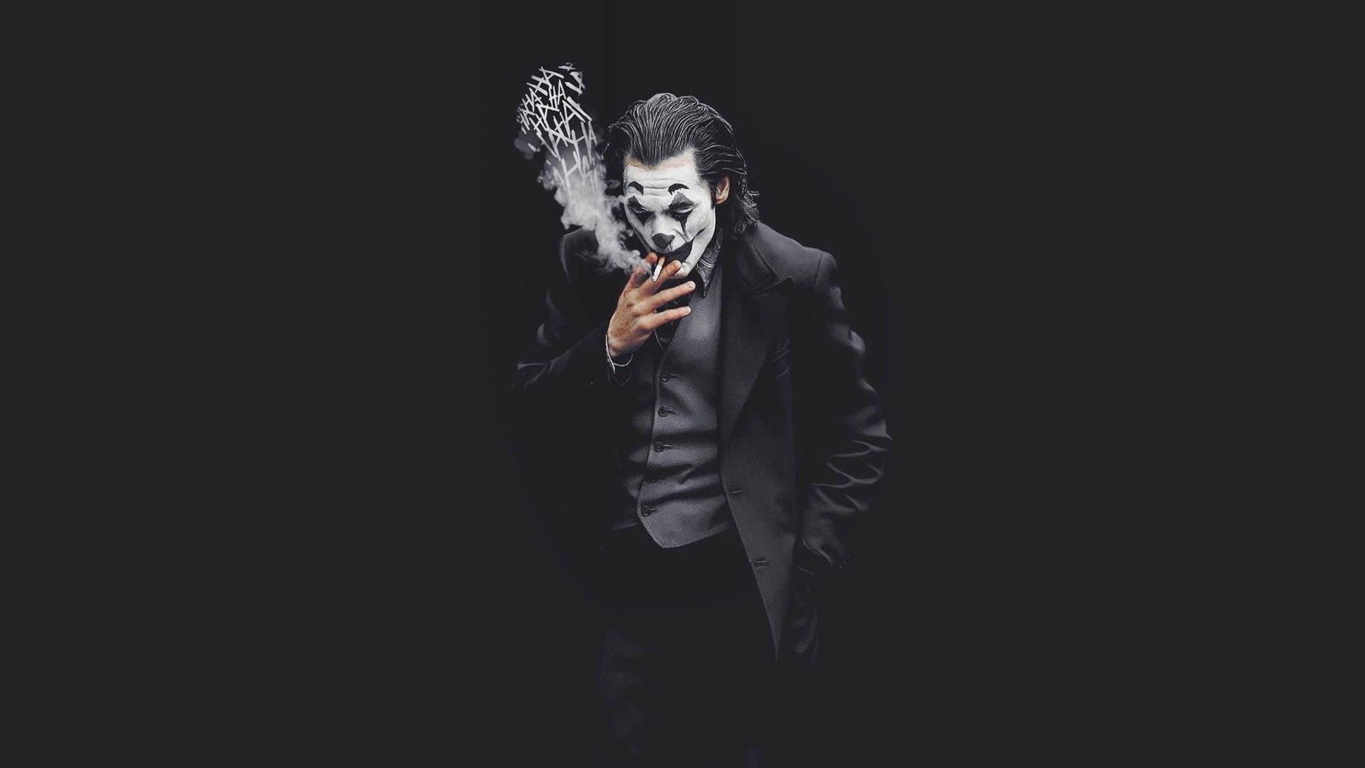 Joker smoking a cigarette HD Wallpaper
