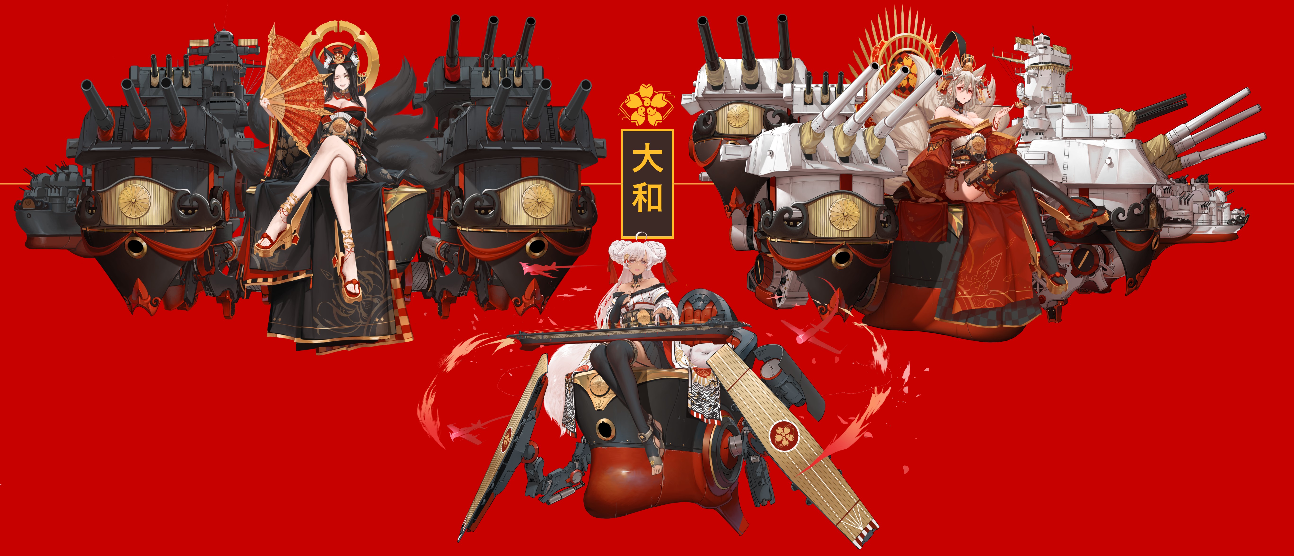 Azur Lane: Yamato and other characters HD Wallpaper