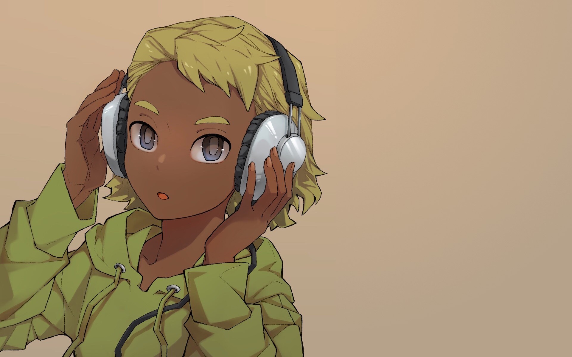 Doumeki from Eizouken ni wa Te wo Dasu na! wearing headphones HD Wallpaper