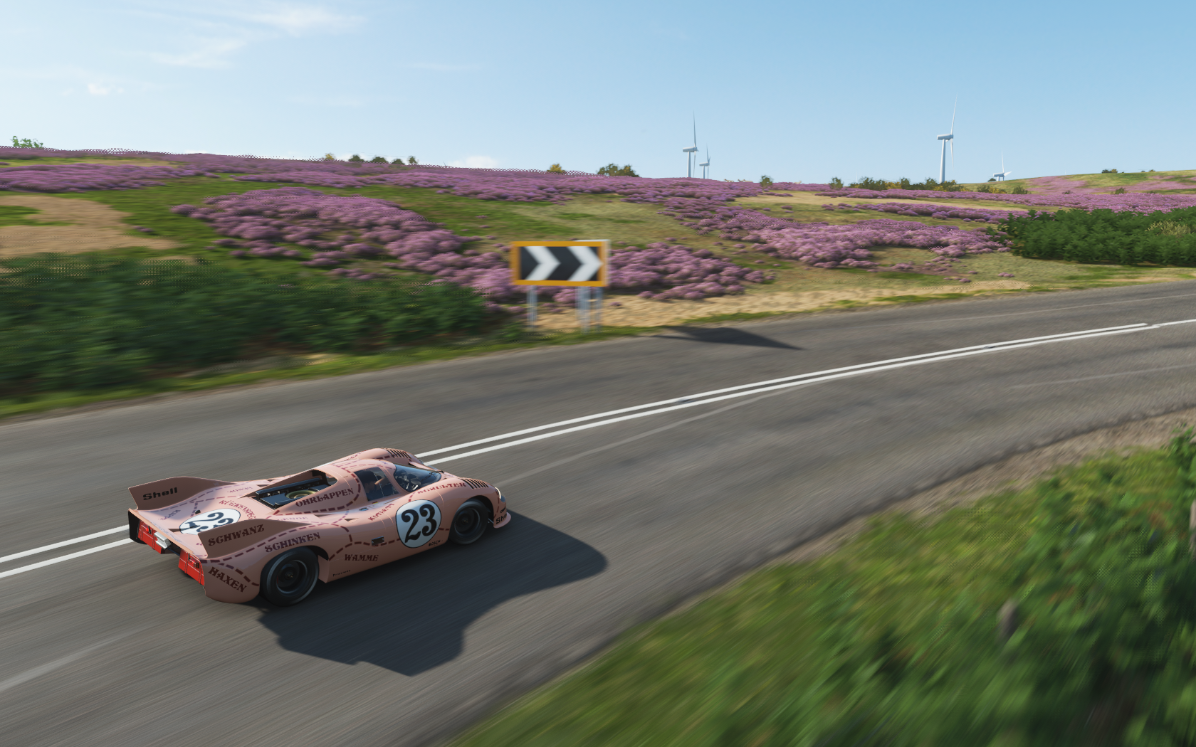 Porsche 917/20 racing on a road in Forza Horizon 4 HD Wallpaper