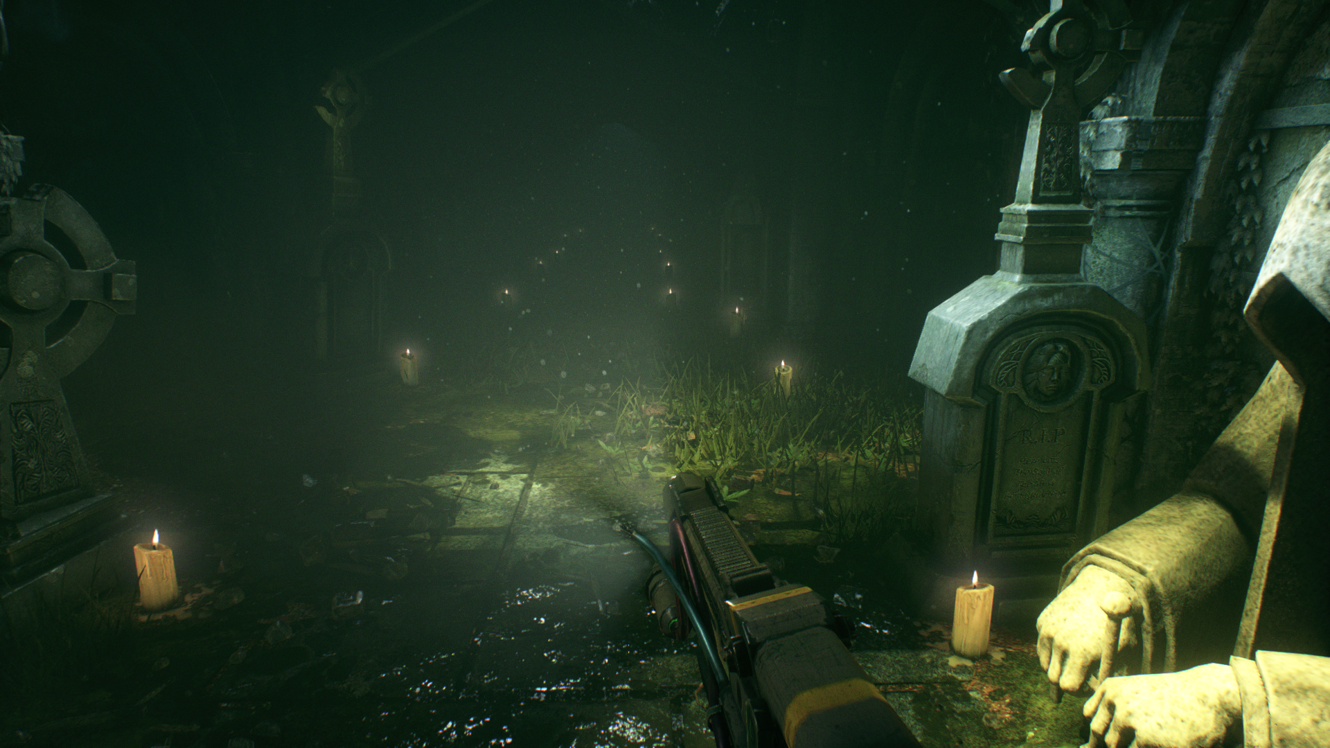 Batman: Arkham Knight graveyard scene HD Wallpaper