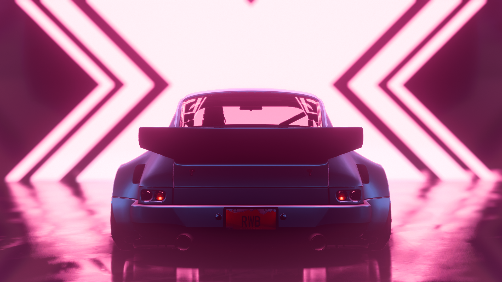 Rear view of RWB Porsche from Need for Speed: Heat HD Wallpaper