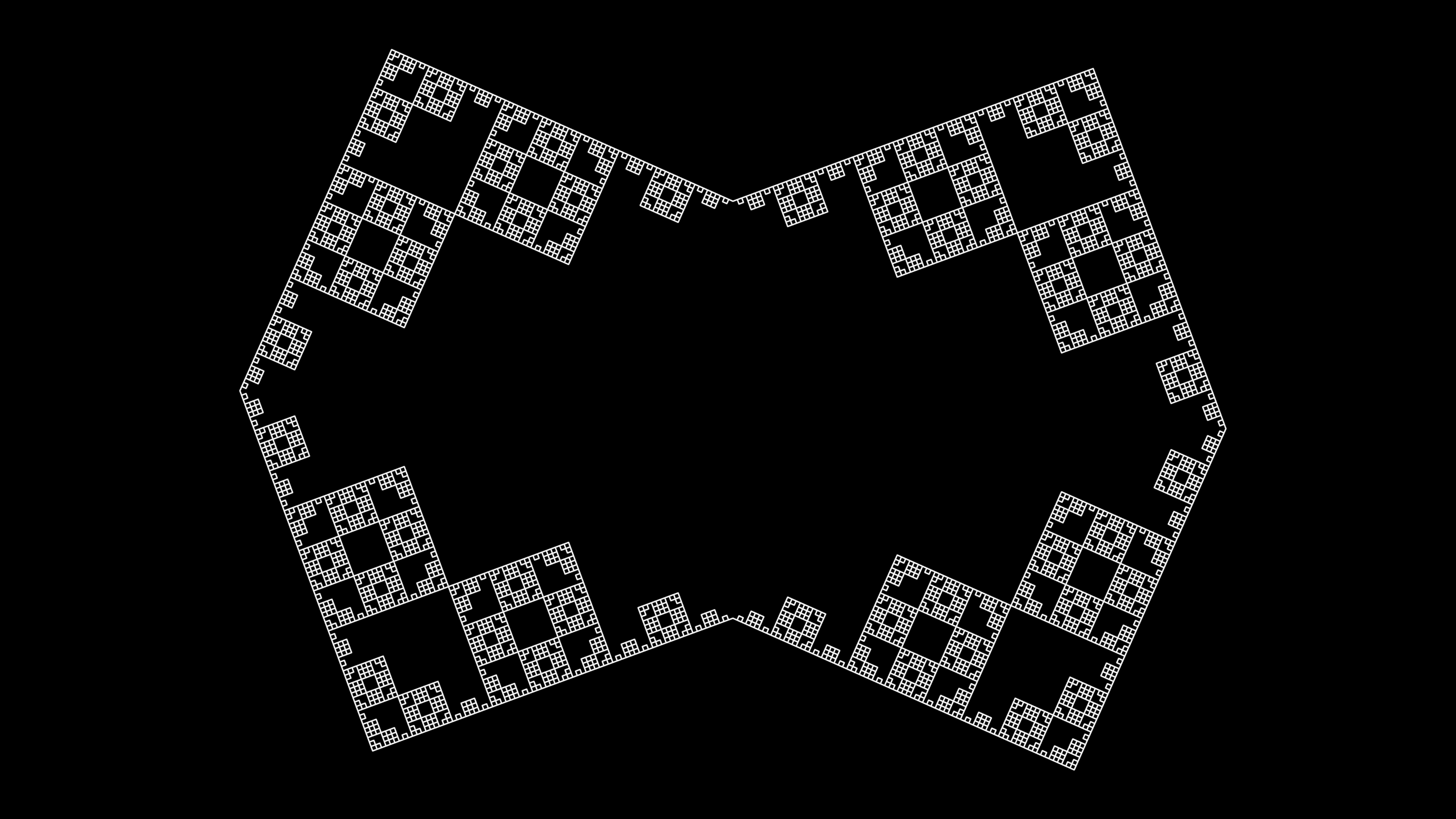 Fractal pattern generated by L-system mathematics HD Wallpaper