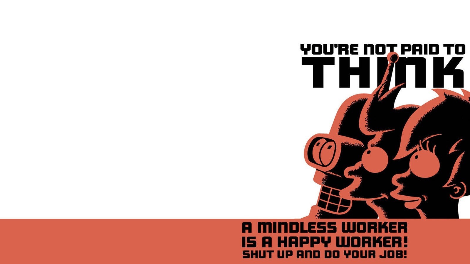Bender and Fry from Futurama propaganda poster HD Wallpaper