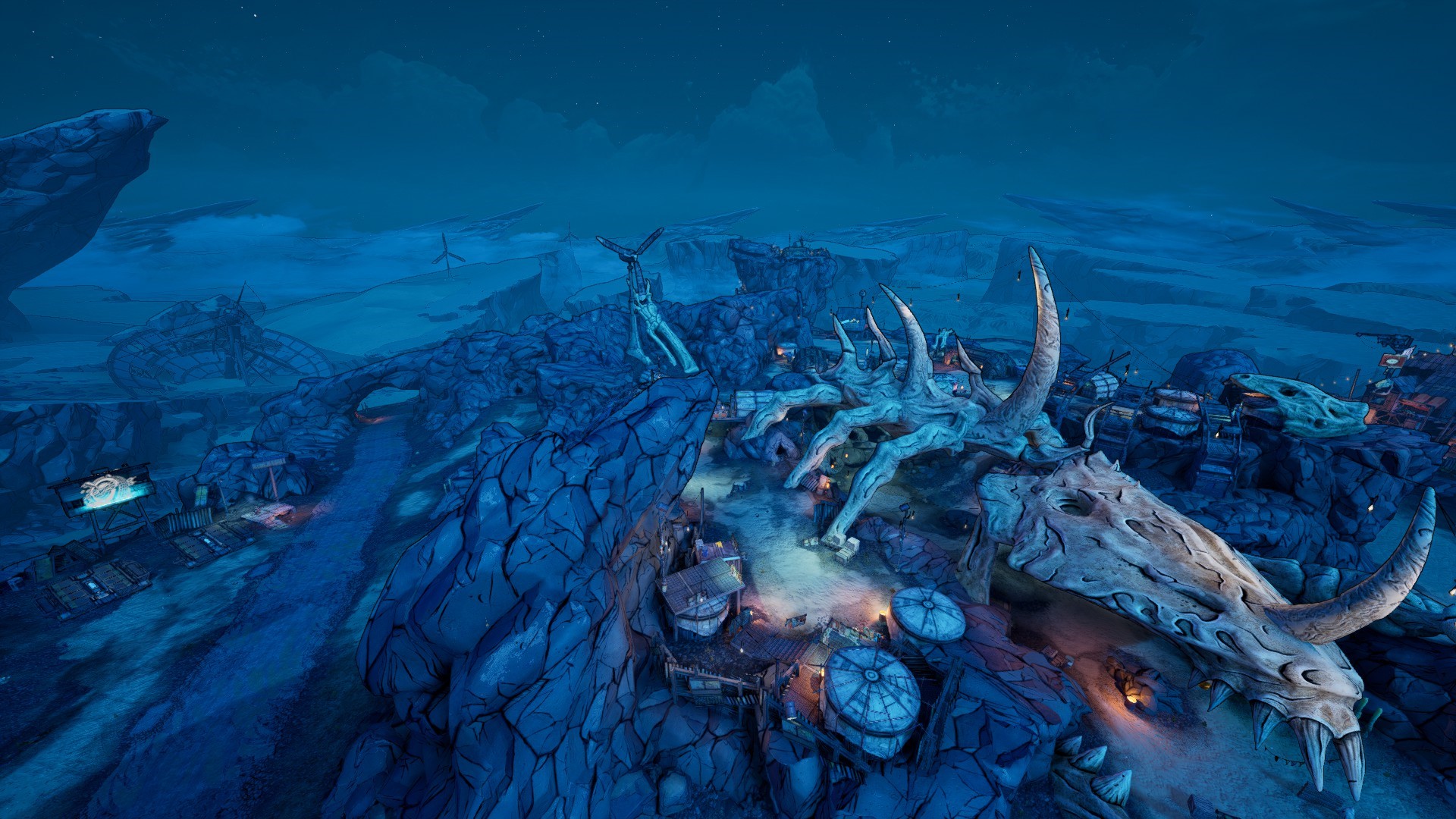 Borderlands 3 landscape at night HD Wallpaper