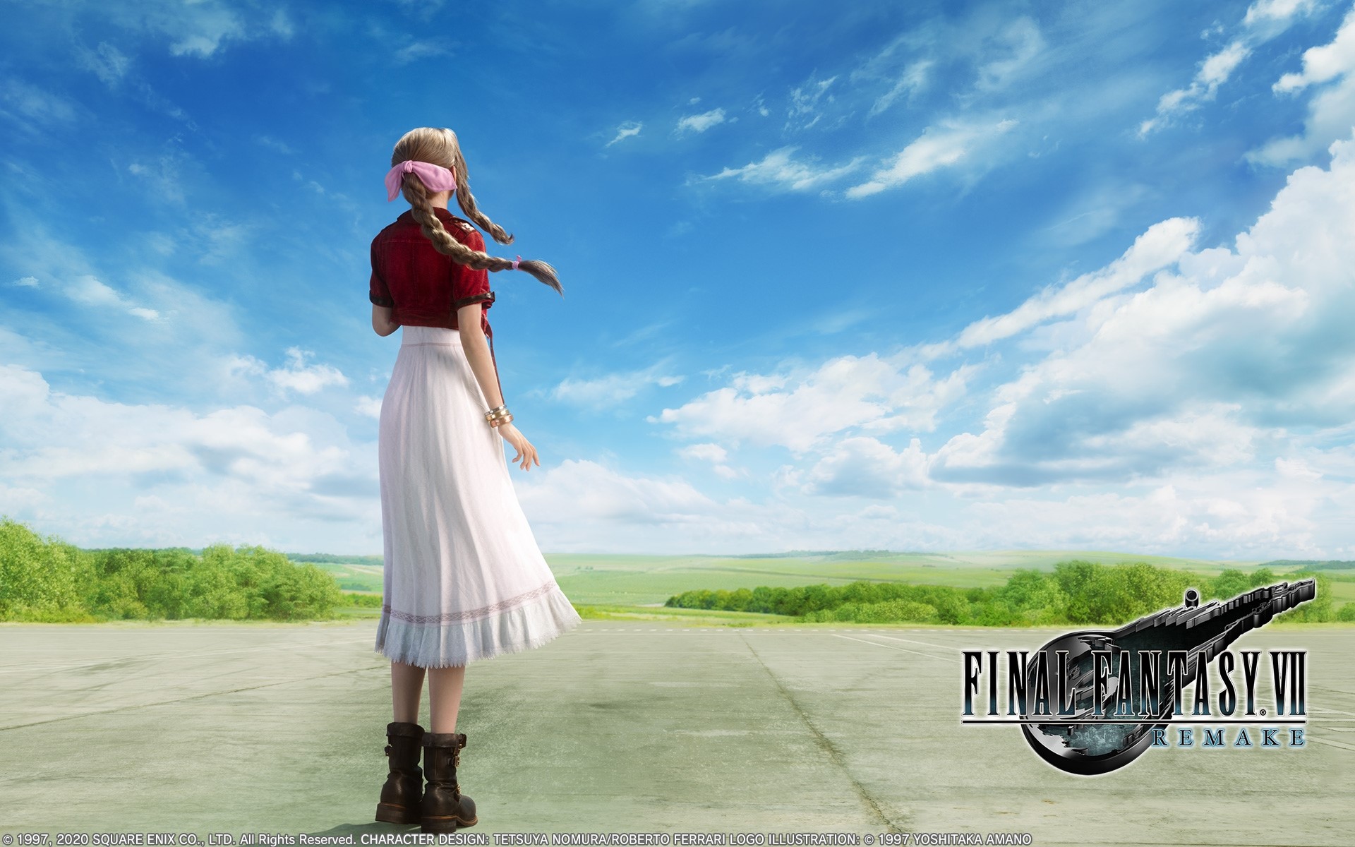 Aerith Gainsborough from Final Fantasy VII: Remake HD Wallpaper