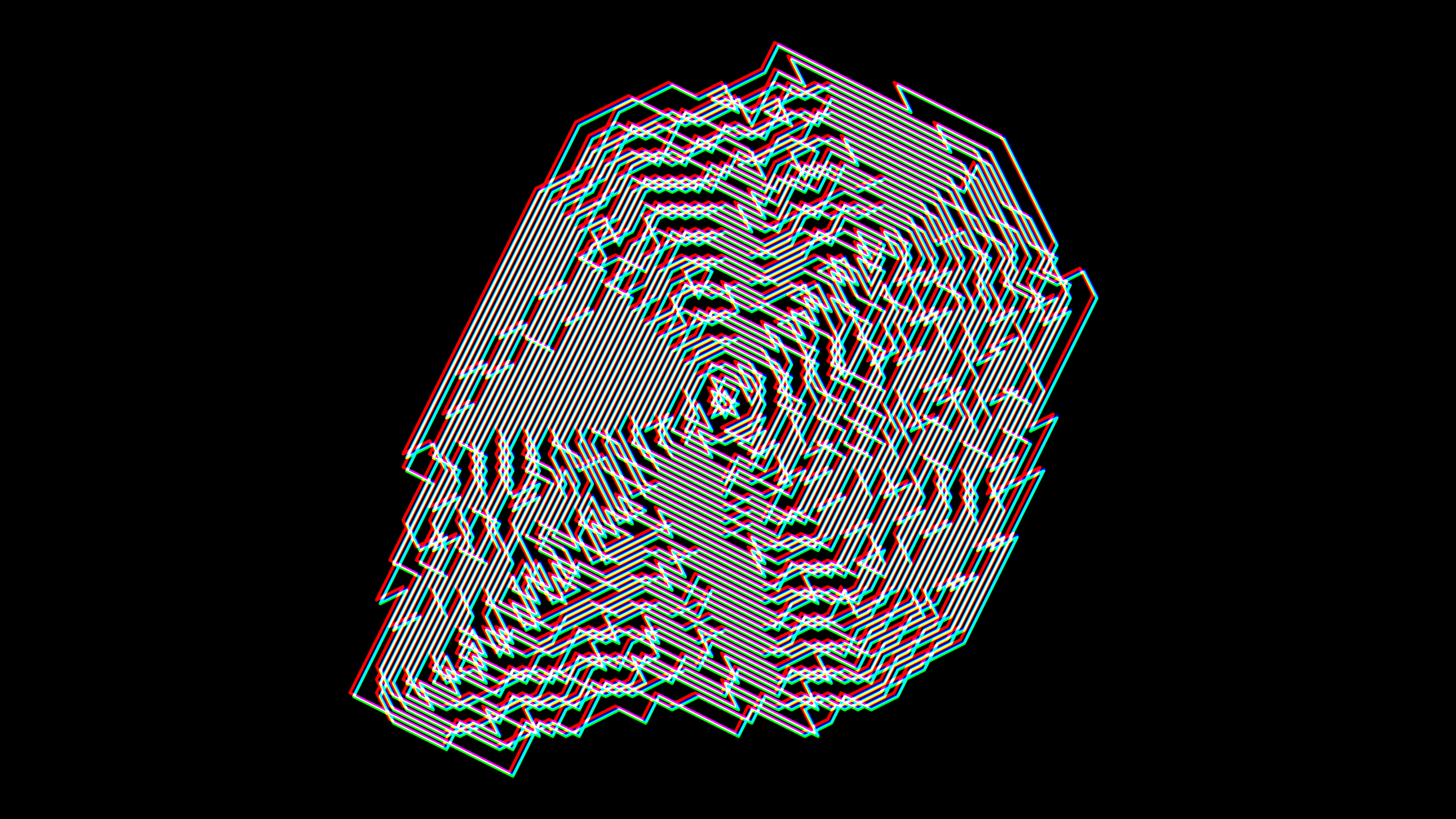 Abstract digital art with glitch effect HD Wallpaper