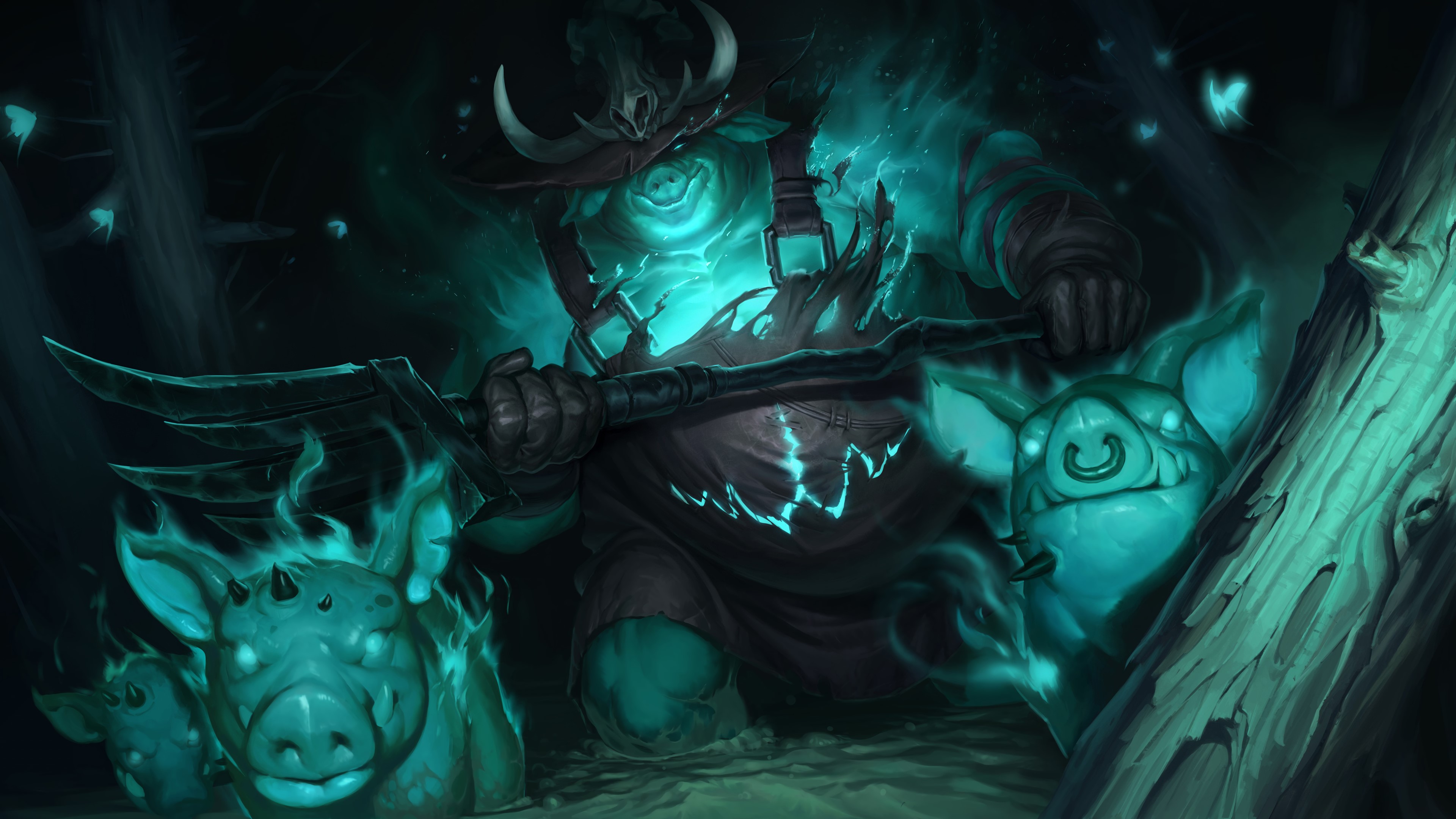 4K League of Legends - Lord of the Swine HD Wallpaper