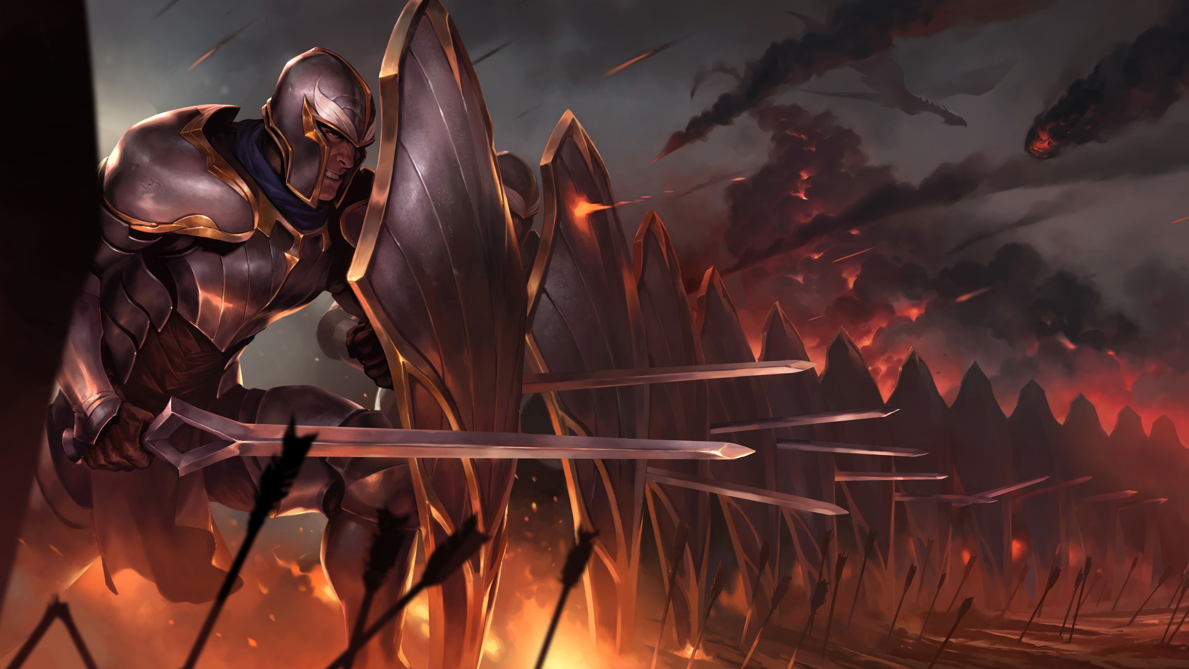 League of Legends 4K battle art HD Wallpaper
