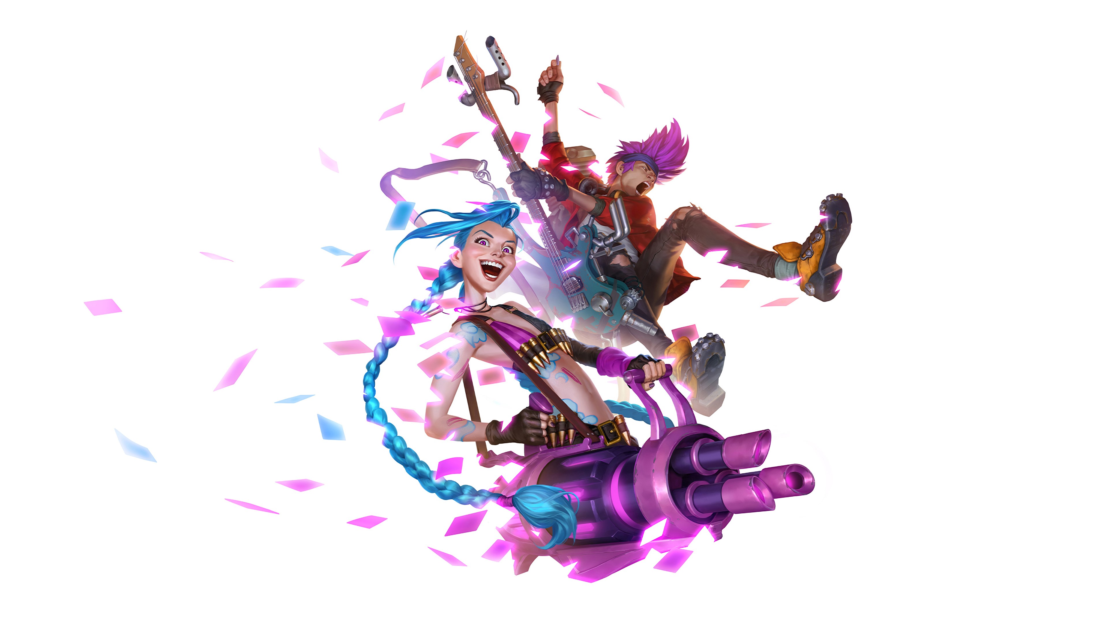 Jinx and Ekko from League of Legends HD Wallpaper