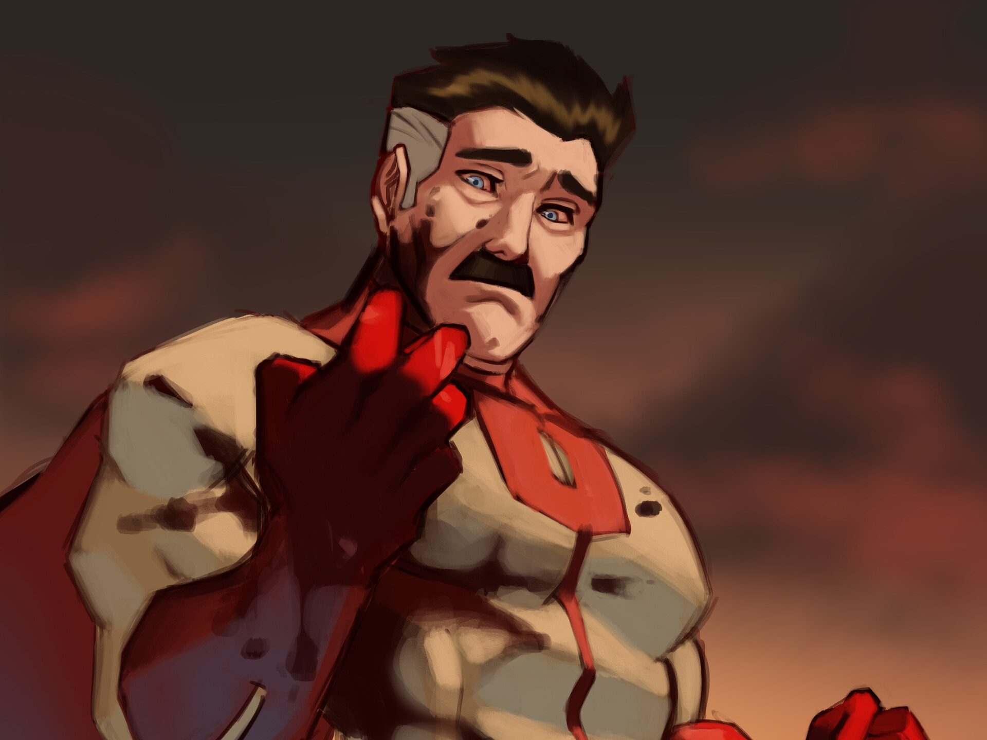 Omni-Man from Invincible looking distressed HD Wallpaper