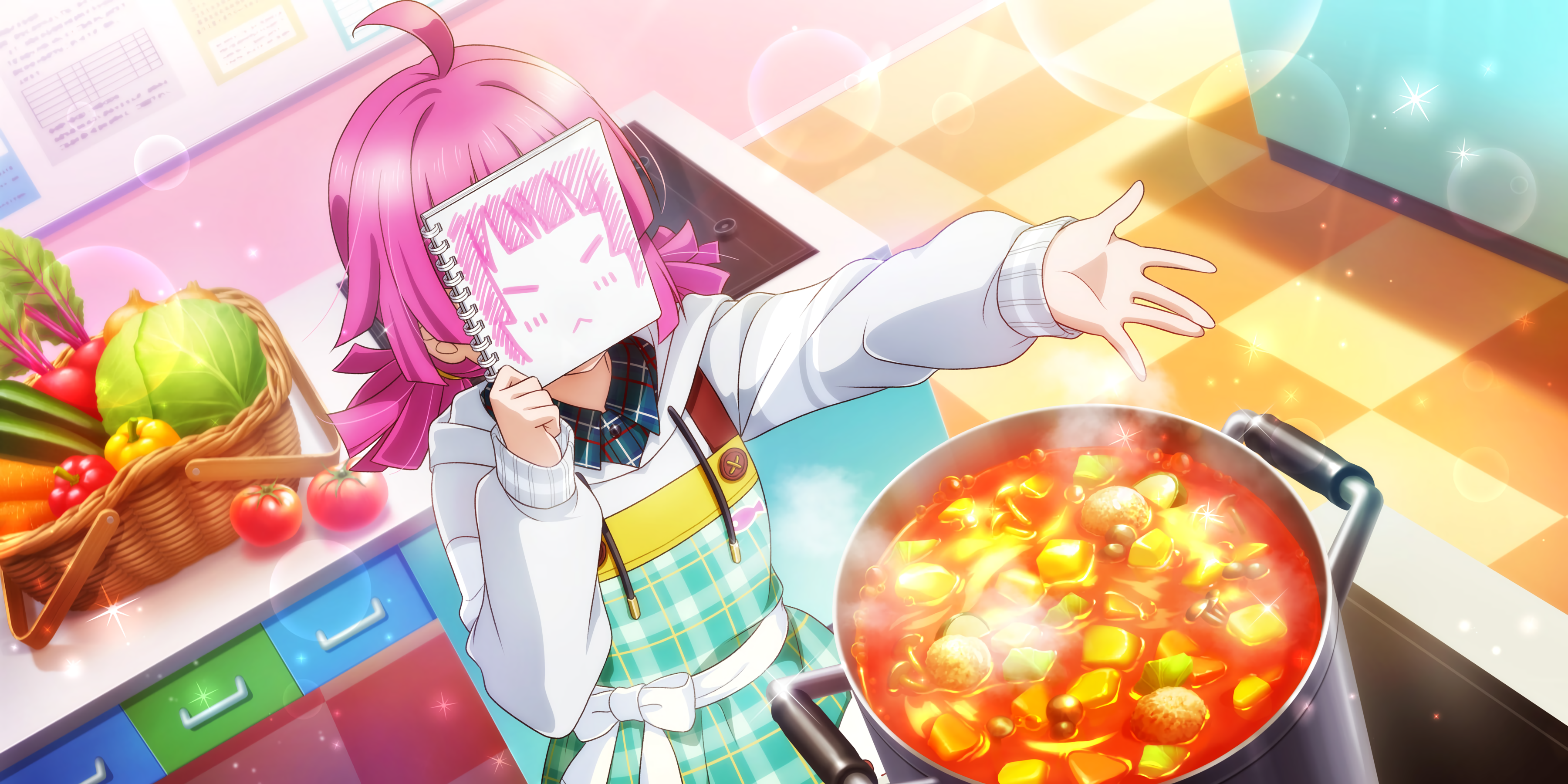 Tennoji Rina from Love Live! cooking HD Wallpaper
