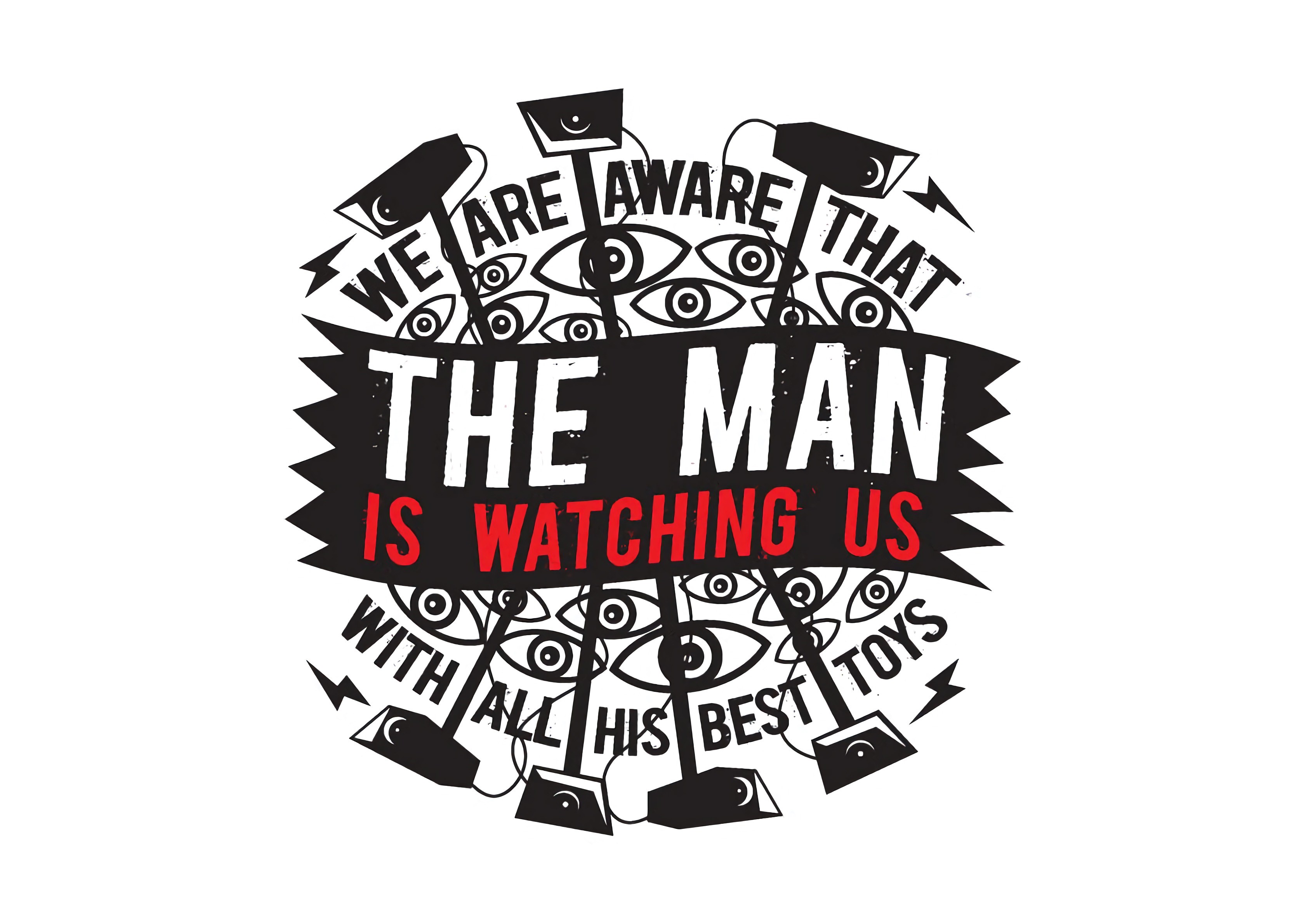 Artwork: The Man is Watching Us HD Wallpaper