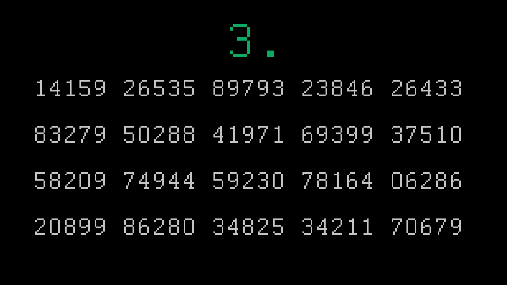 Numbers on a black background HD Wallpaper