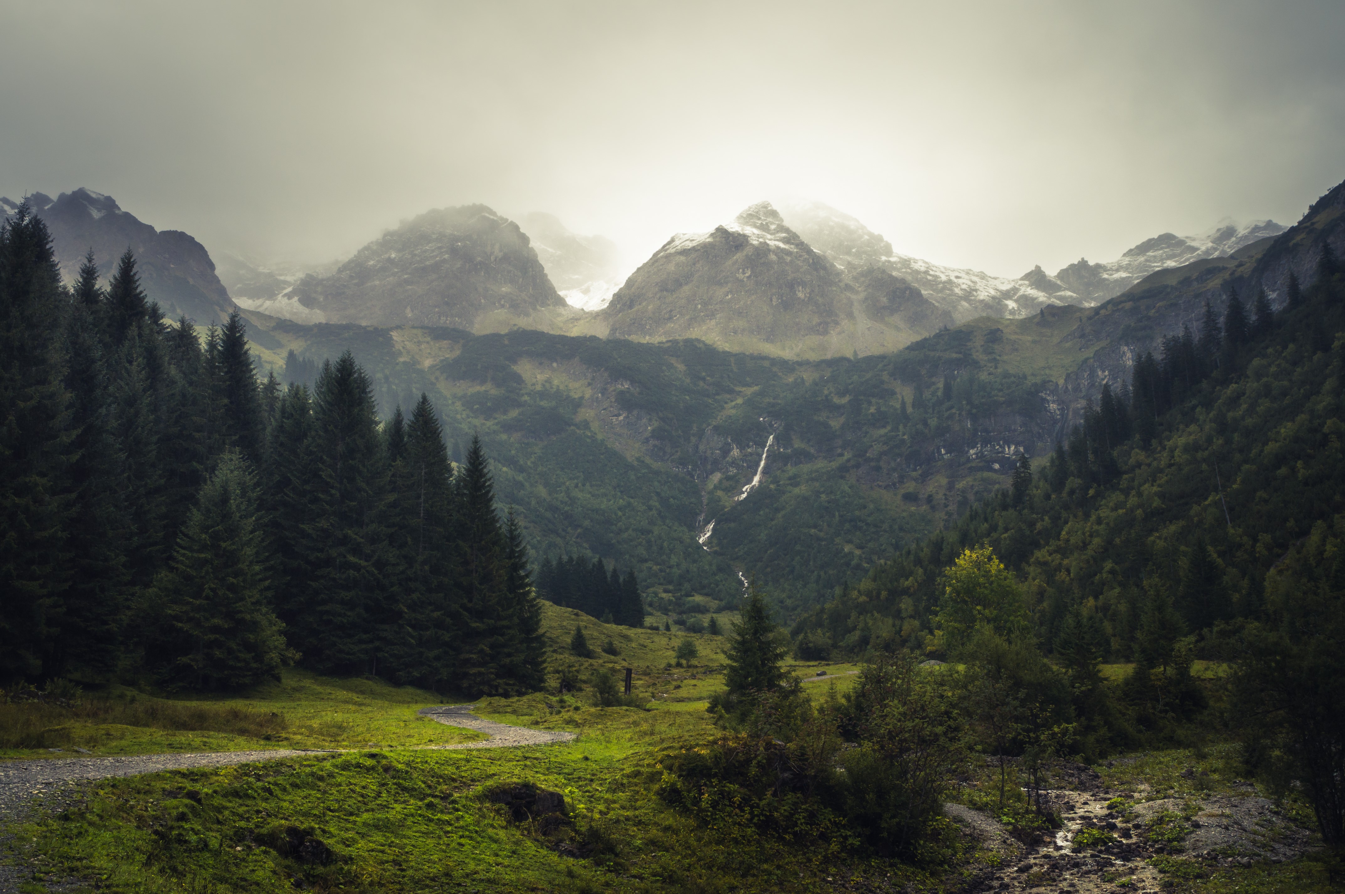 4K Switzerland Mountains and Forest Landscape HD Wallpaper